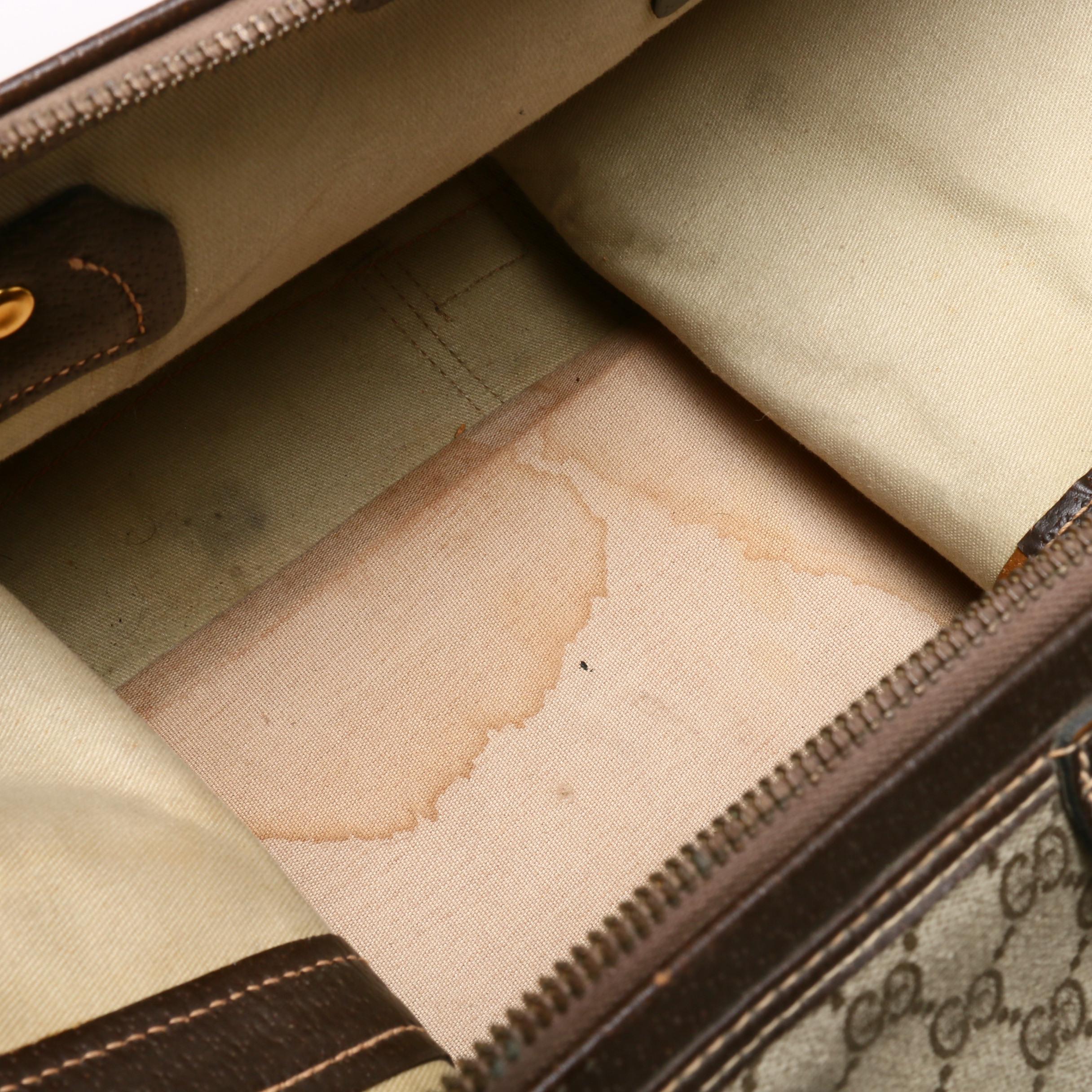 Gucci GG Supreme Canvas Boston Sherry Web Duffle and Weekender Bag, Circa 1970