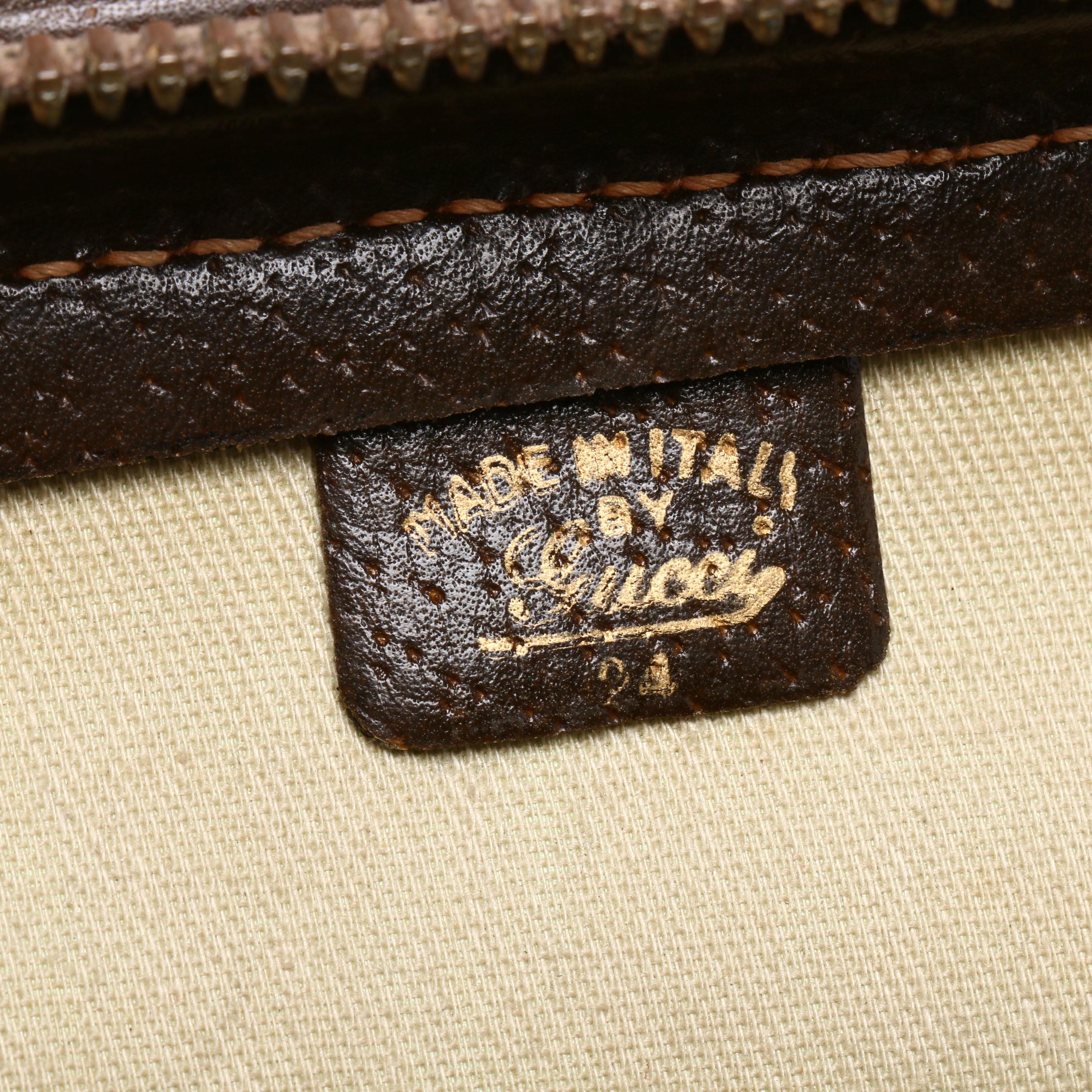 Gucci GG Supreme Canvas Boston Sherry Web Duffle and Weekender Bag, Circa 1970