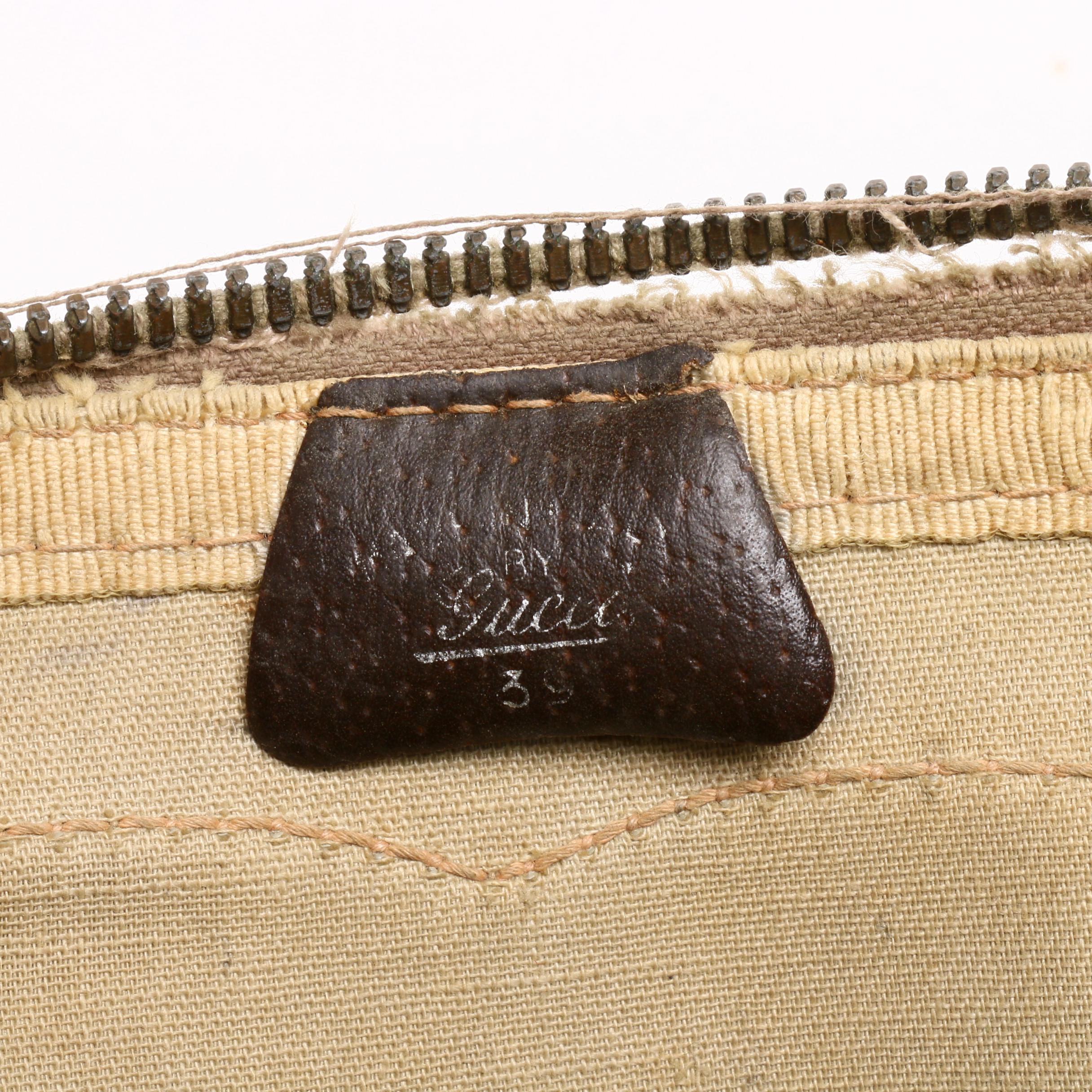 Gucci GG Supreme Canvas Boston Sherry Web Duffle and Weekender Bag, Circa 1970