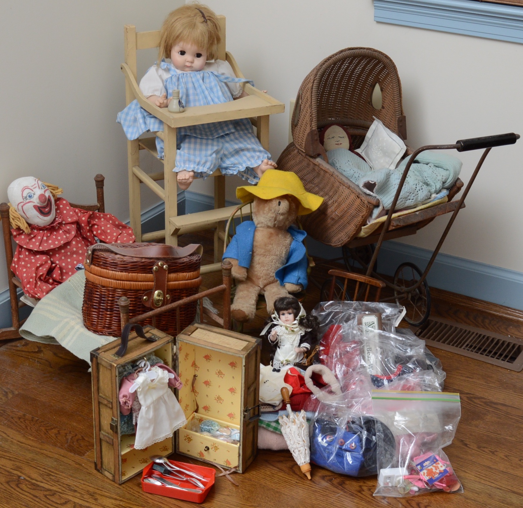 Porcelain Doll with Sleepy Eyes, Doll Furniture, Clothes, and Accessories
