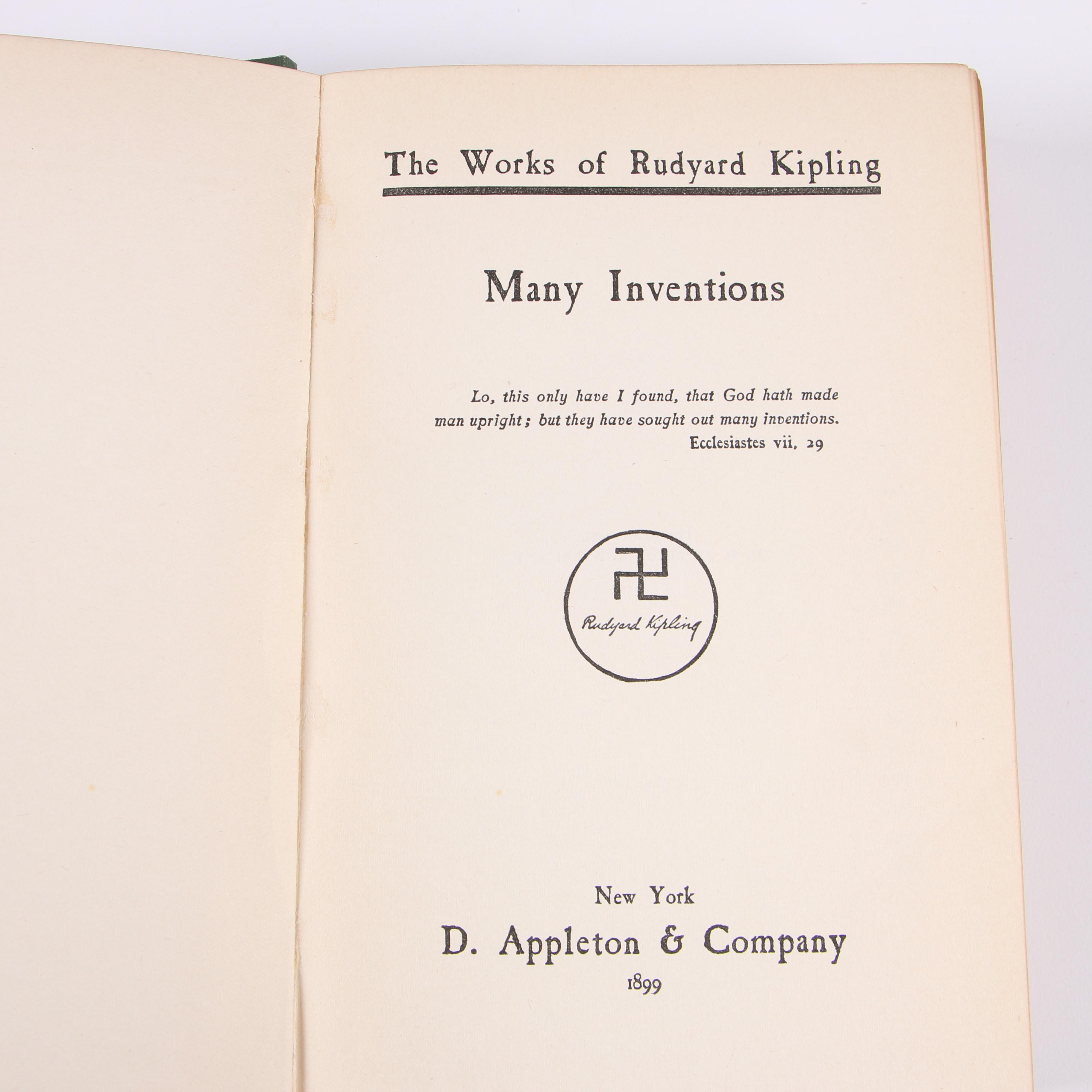 1899 "The Works of Rudyard Kipling" Authorized Edition 13 Volume Set