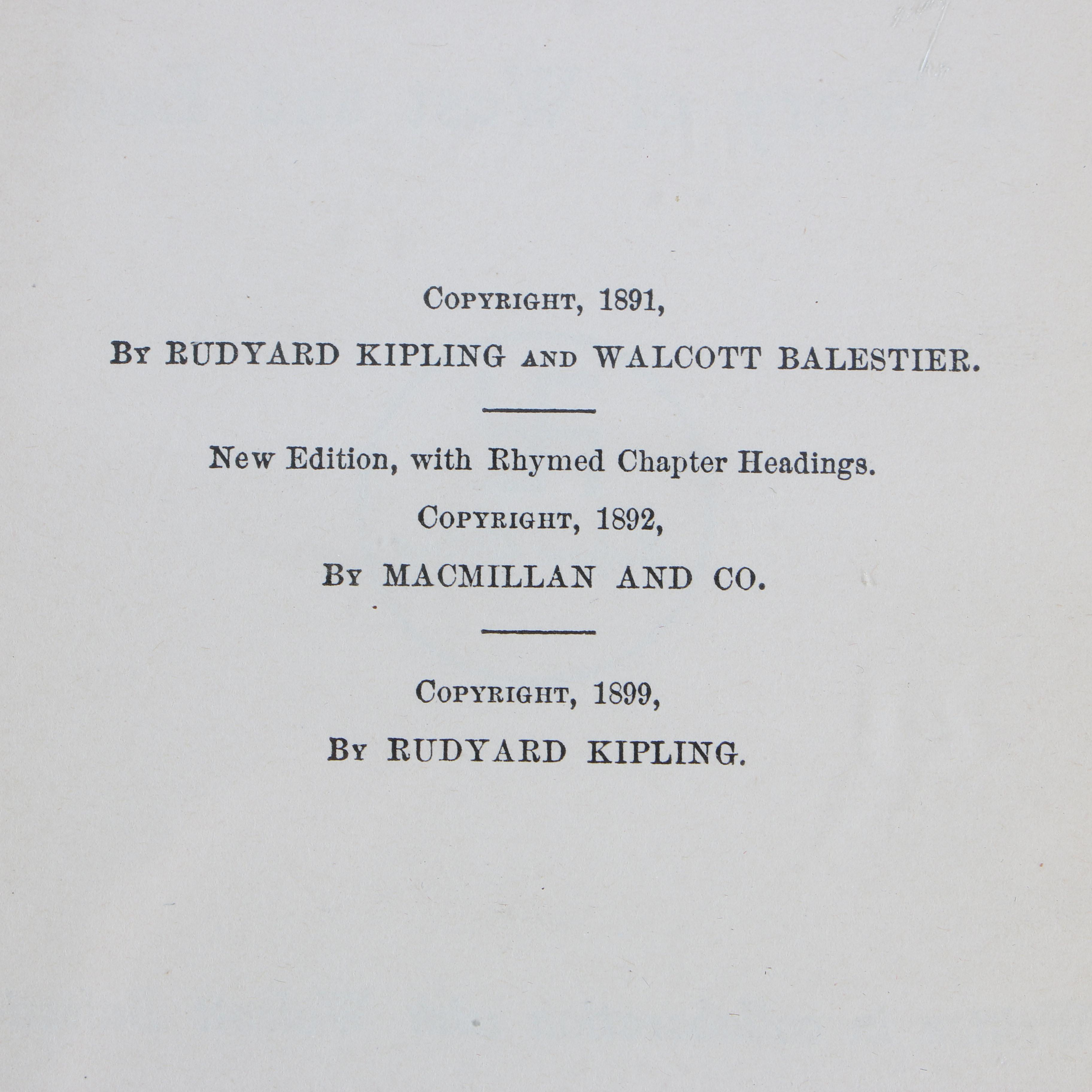 1899 "The Works of Rudyard Kipling" Authorized Edition 13 Volume Set