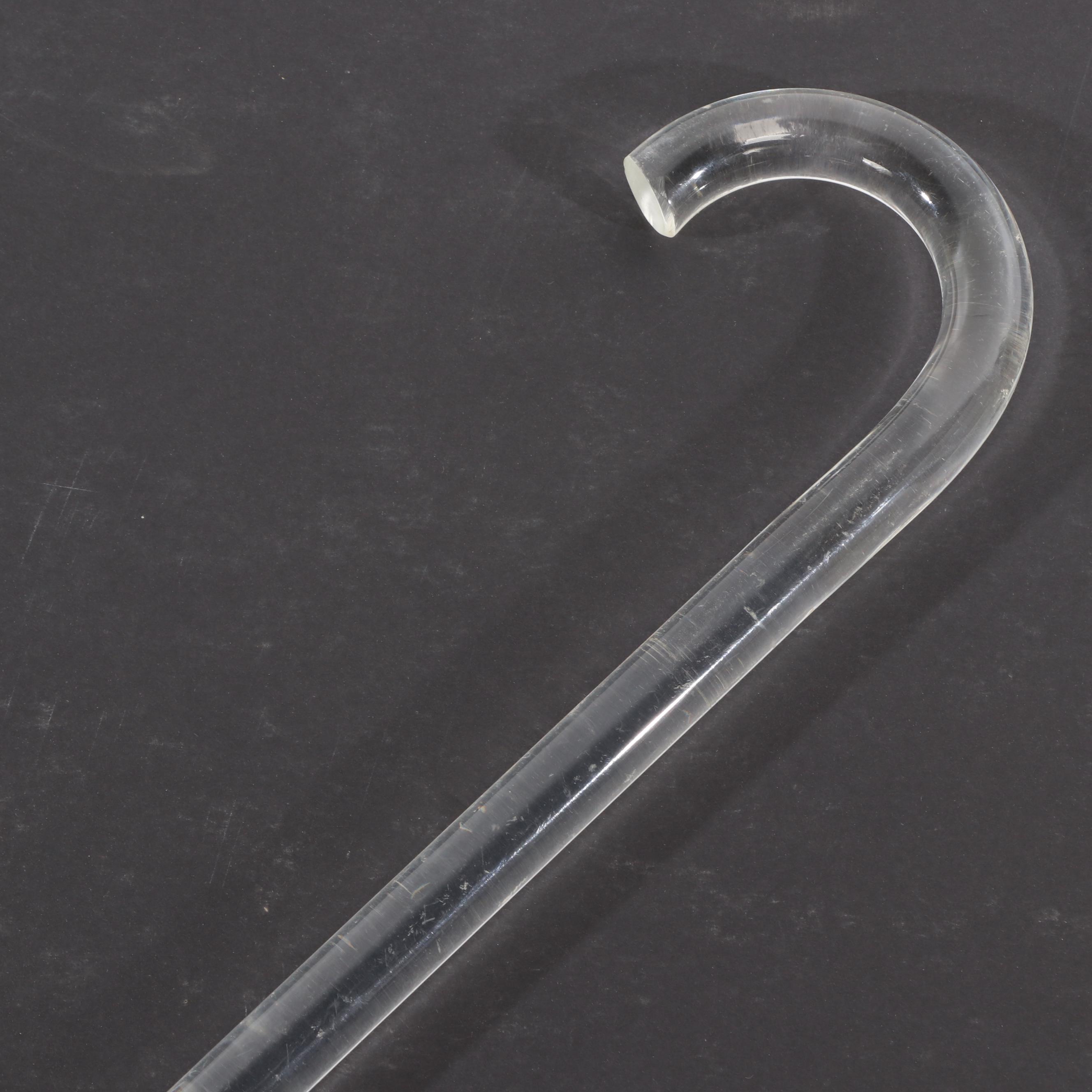 Lucite Walking Cane, Mid-Century