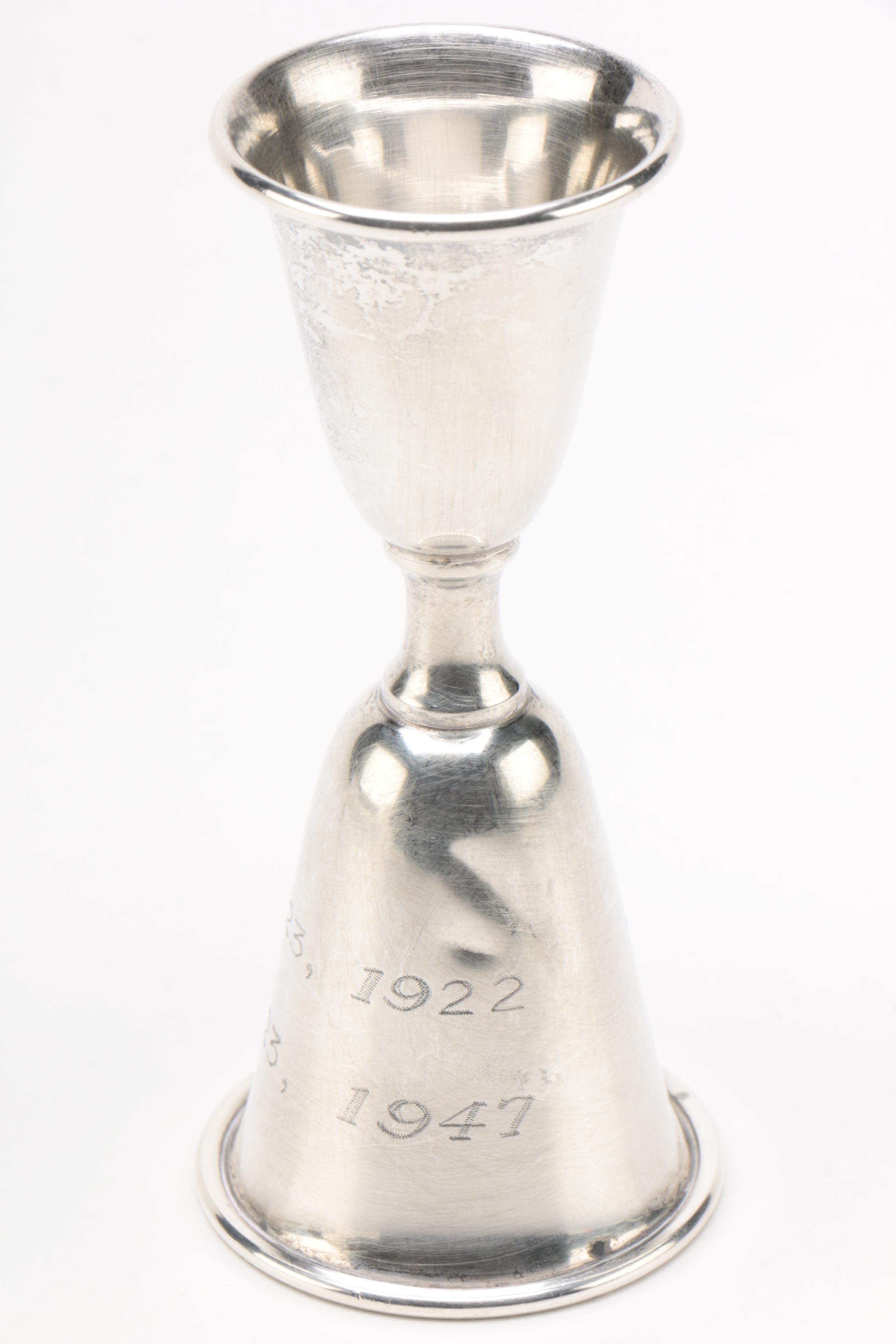 American Sterling Silver Double Jigger, 1947