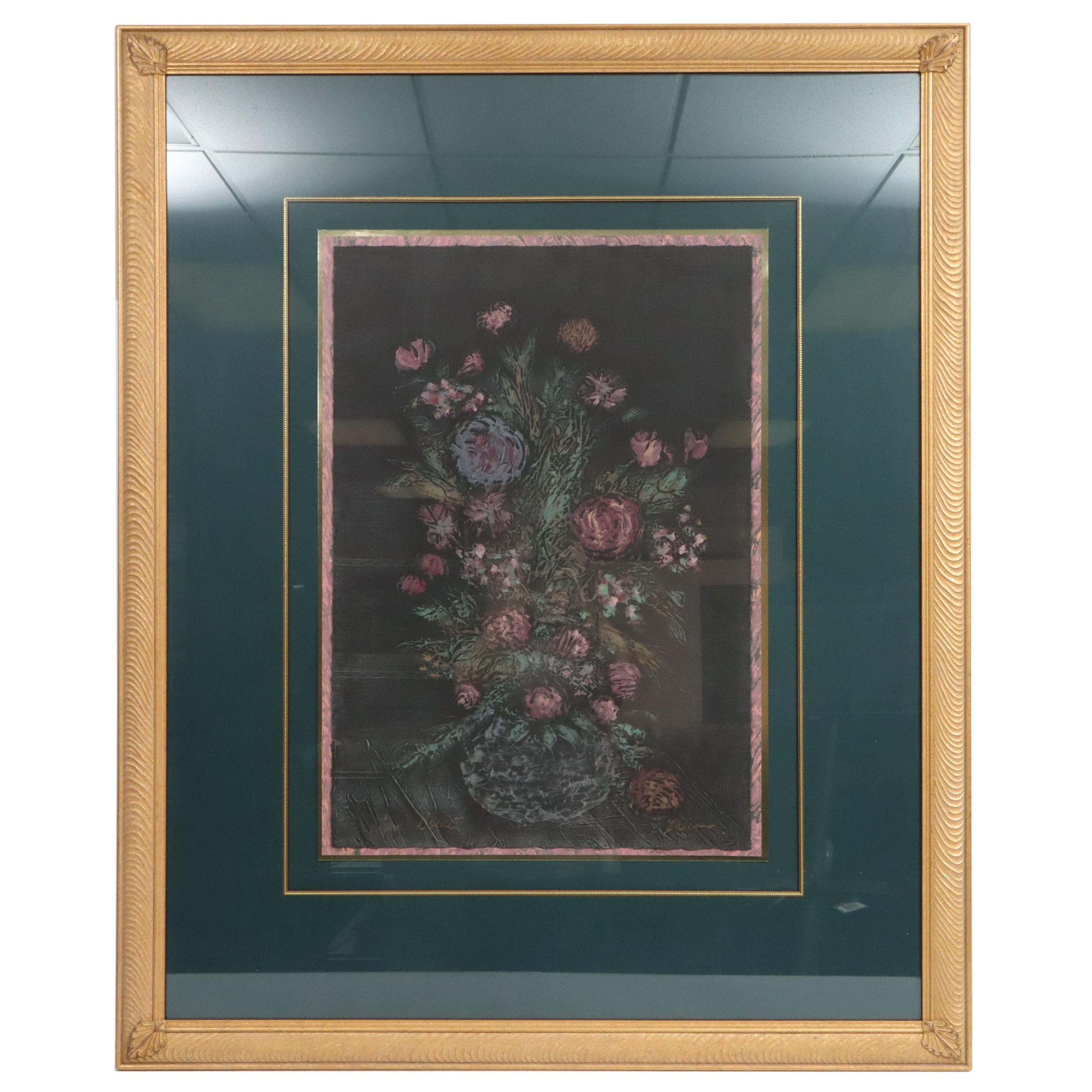 Floral Still Life Lithograph