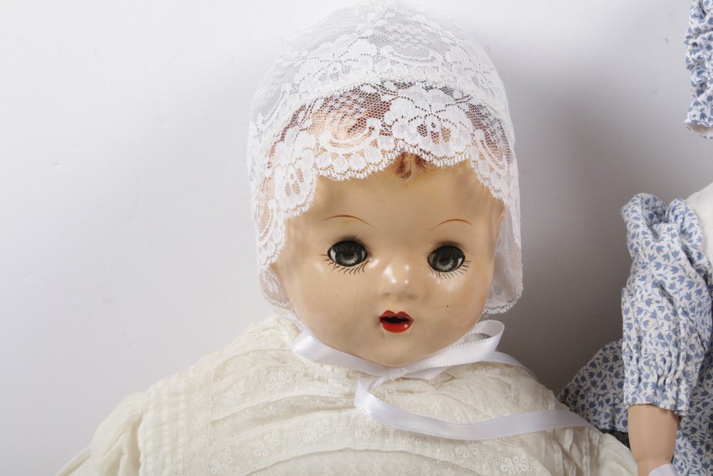 Groble-Schmidt Porcelain Dolls "Little Star", Karin Heller Doll and Vintage Doll