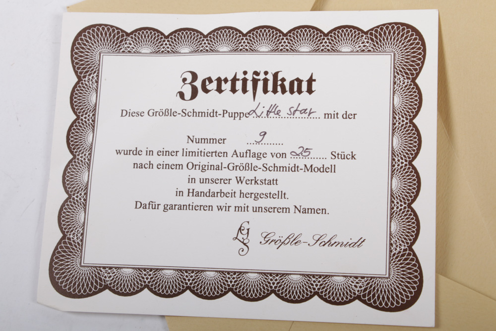 Groble-Schmidt Porcelain Dolls "Little Star", Karin Heller Doll and Vintage Doll