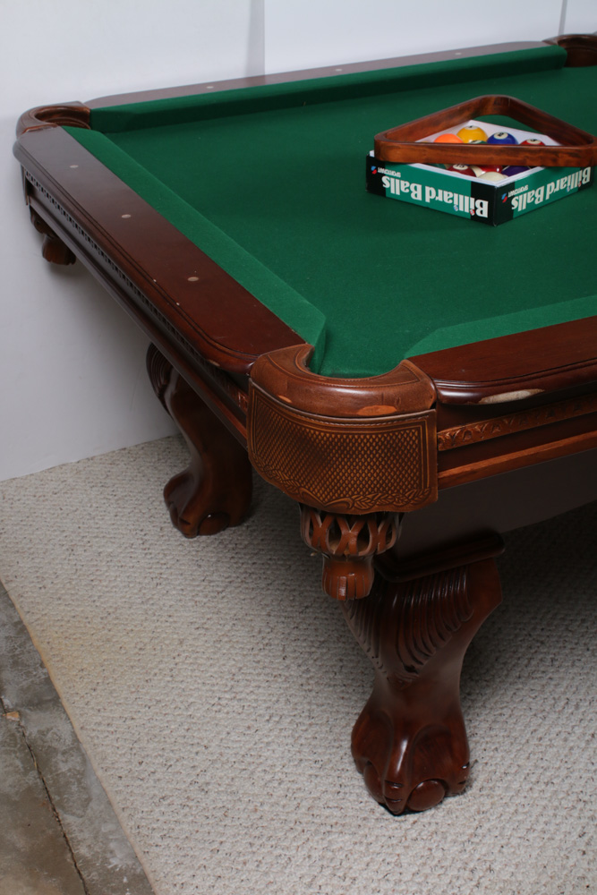 Sportcraft Mahogany Billiard Table with Accessories