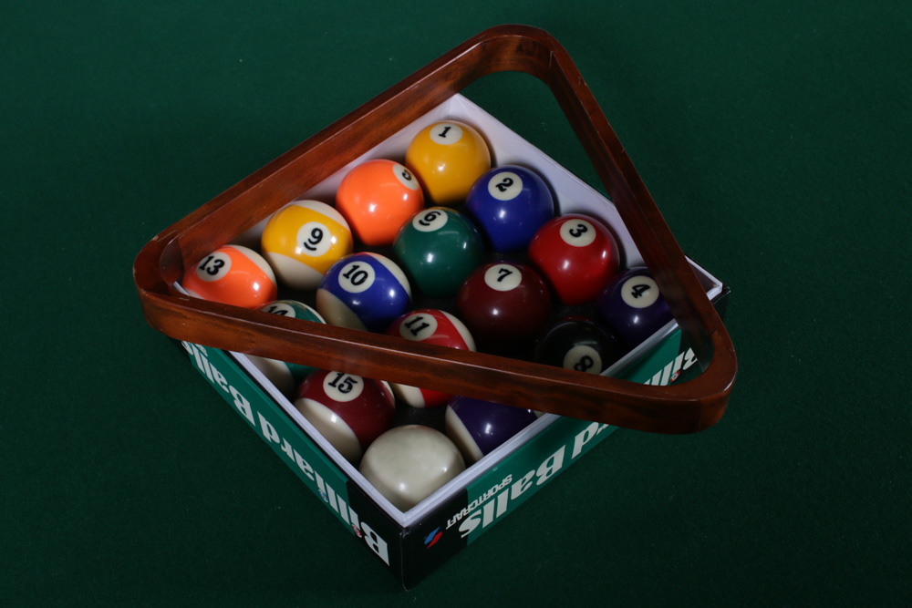 Sportcraft Mahogany Billiard Table with Accessories