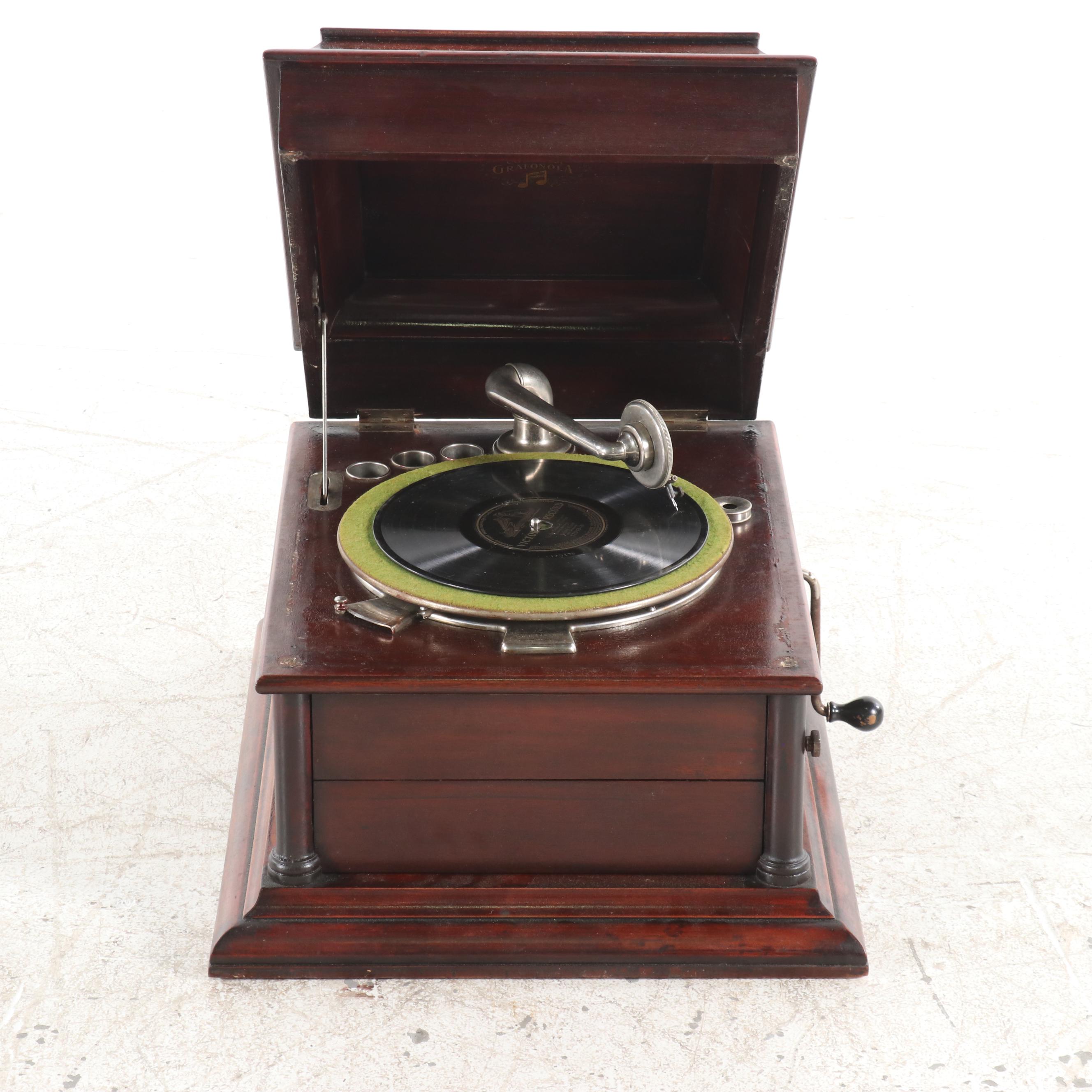 Antique Columbia Grafonola Phonograph, Early 20th Century