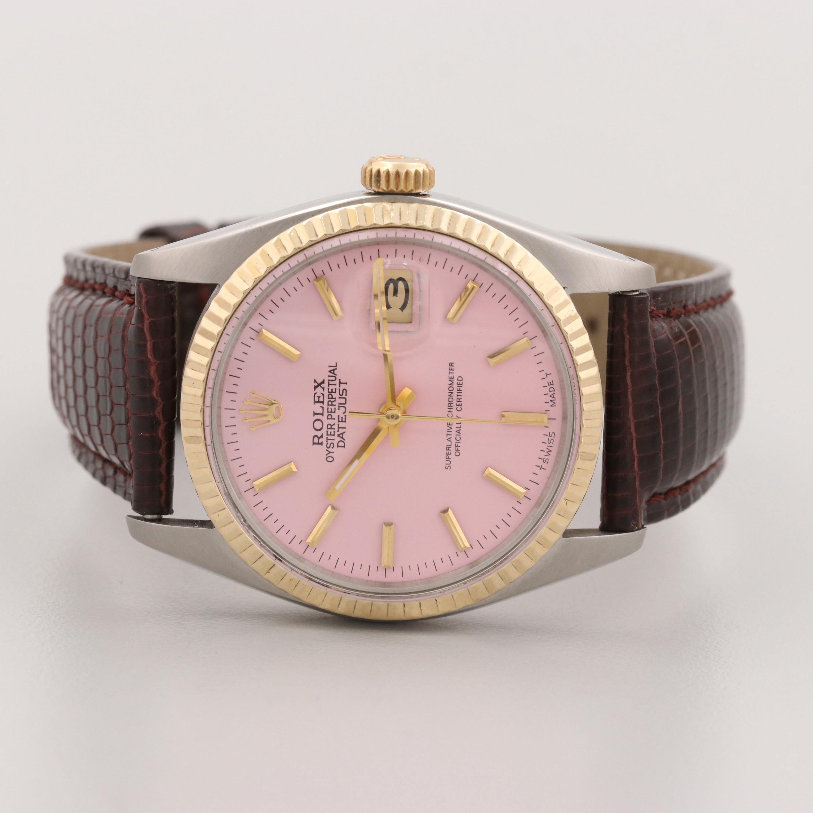 Vintage Rolex Datejust Two Tone Stainless Steel and 18K Gold Watch, 1979