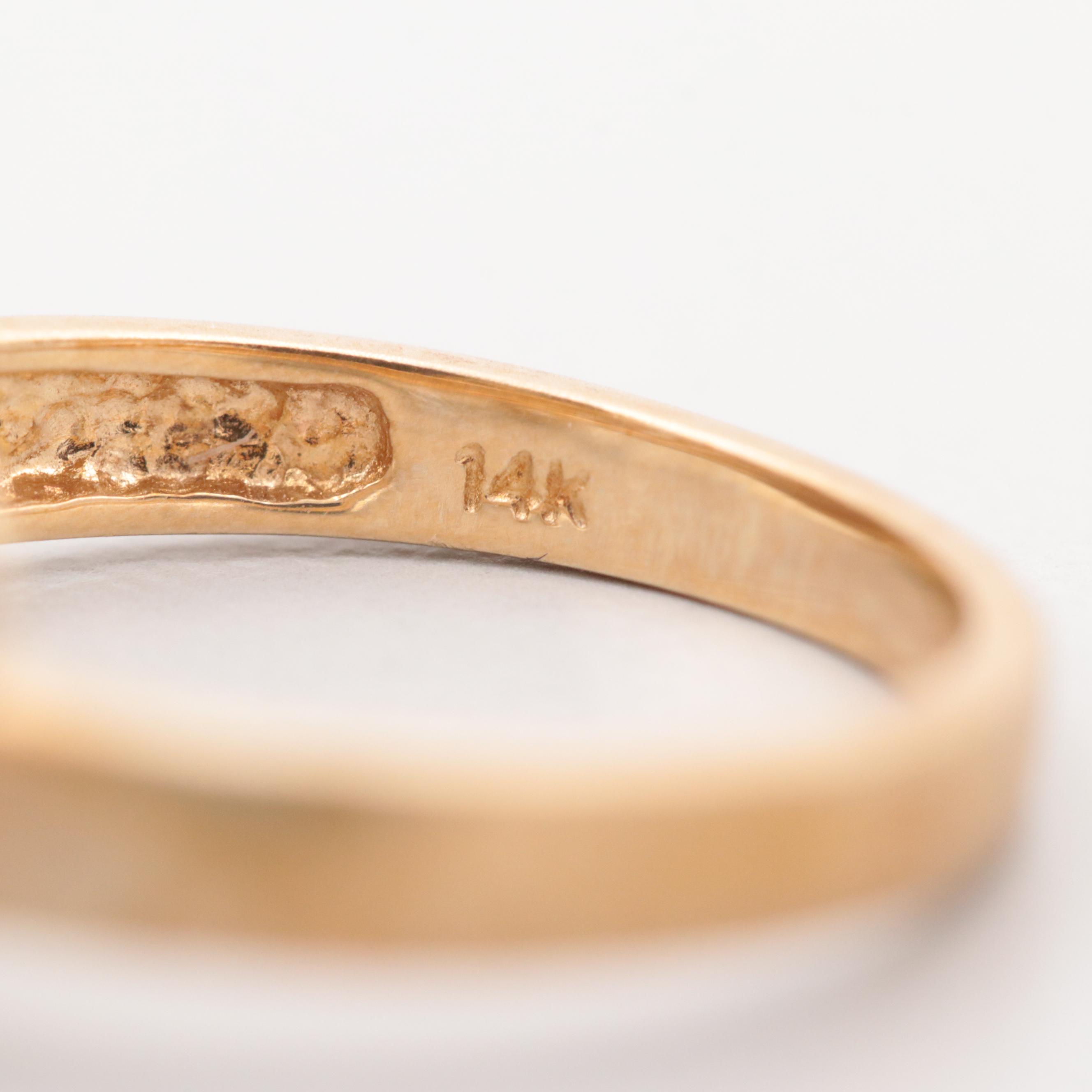 Disney 14K Yellow Gold Cubic Zirconia Mickey Mouse Buckle Ring