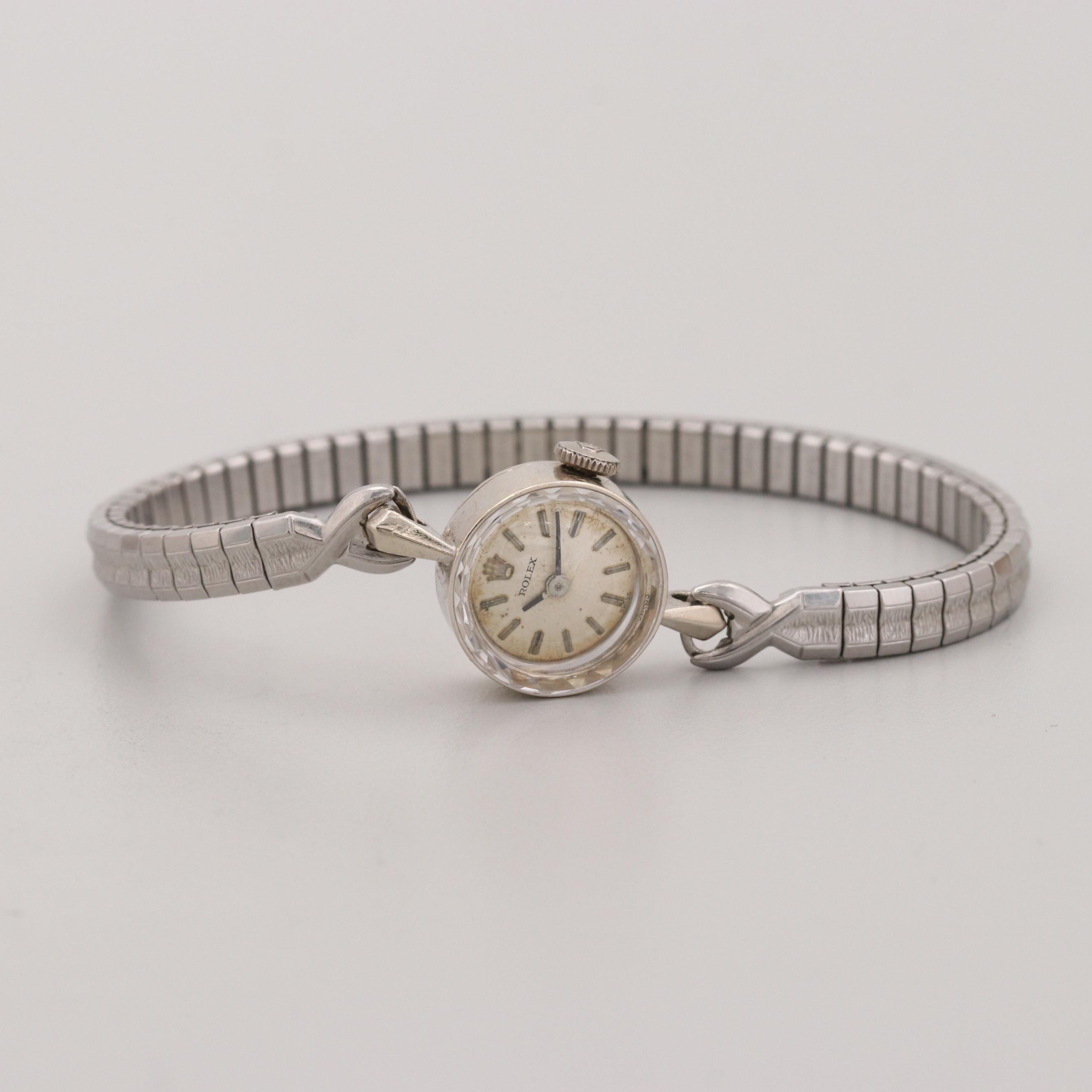 Vintage Rolex 14K White Gold Cocktail Watch