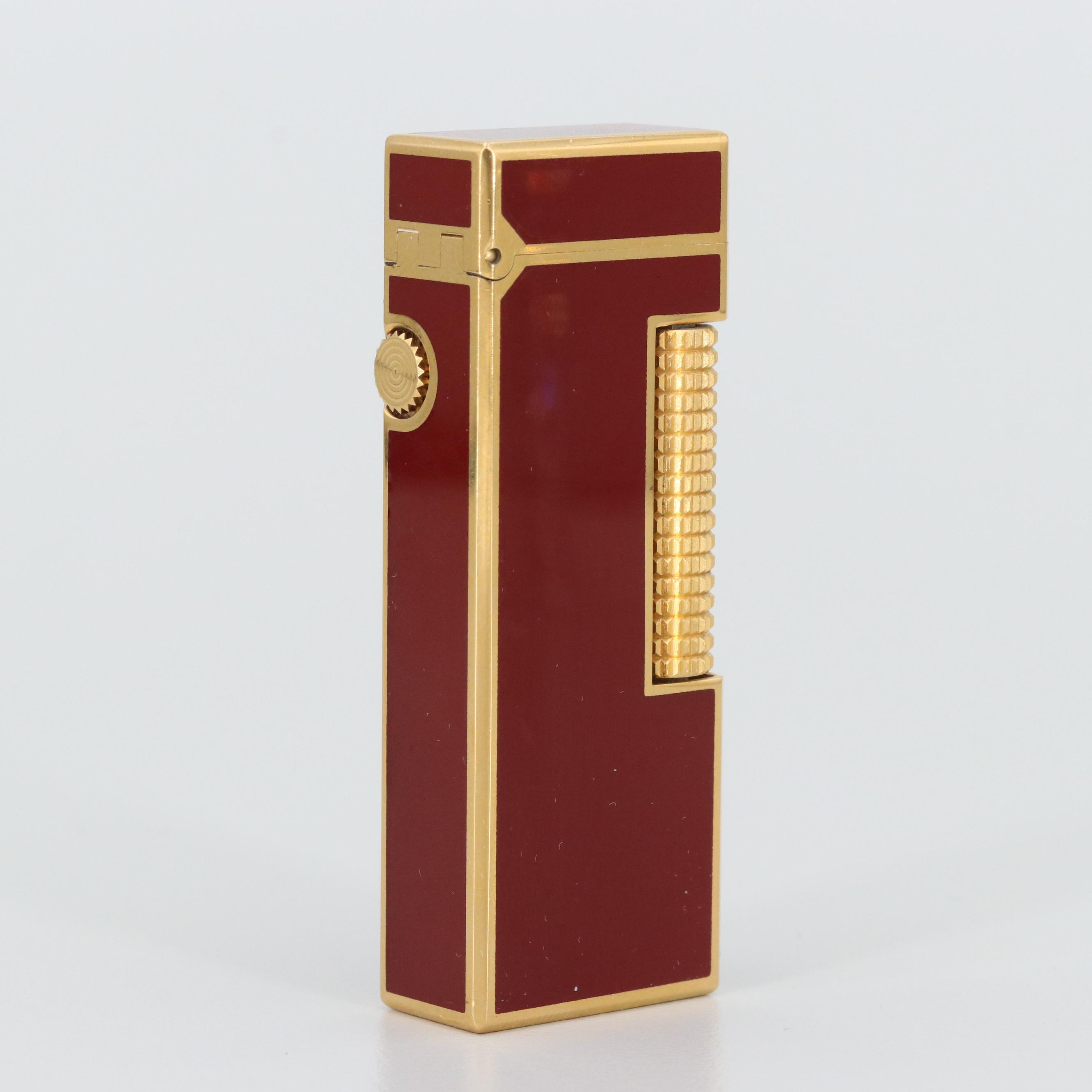 Vintage Dunhill Gold Tone Enamel Lighter