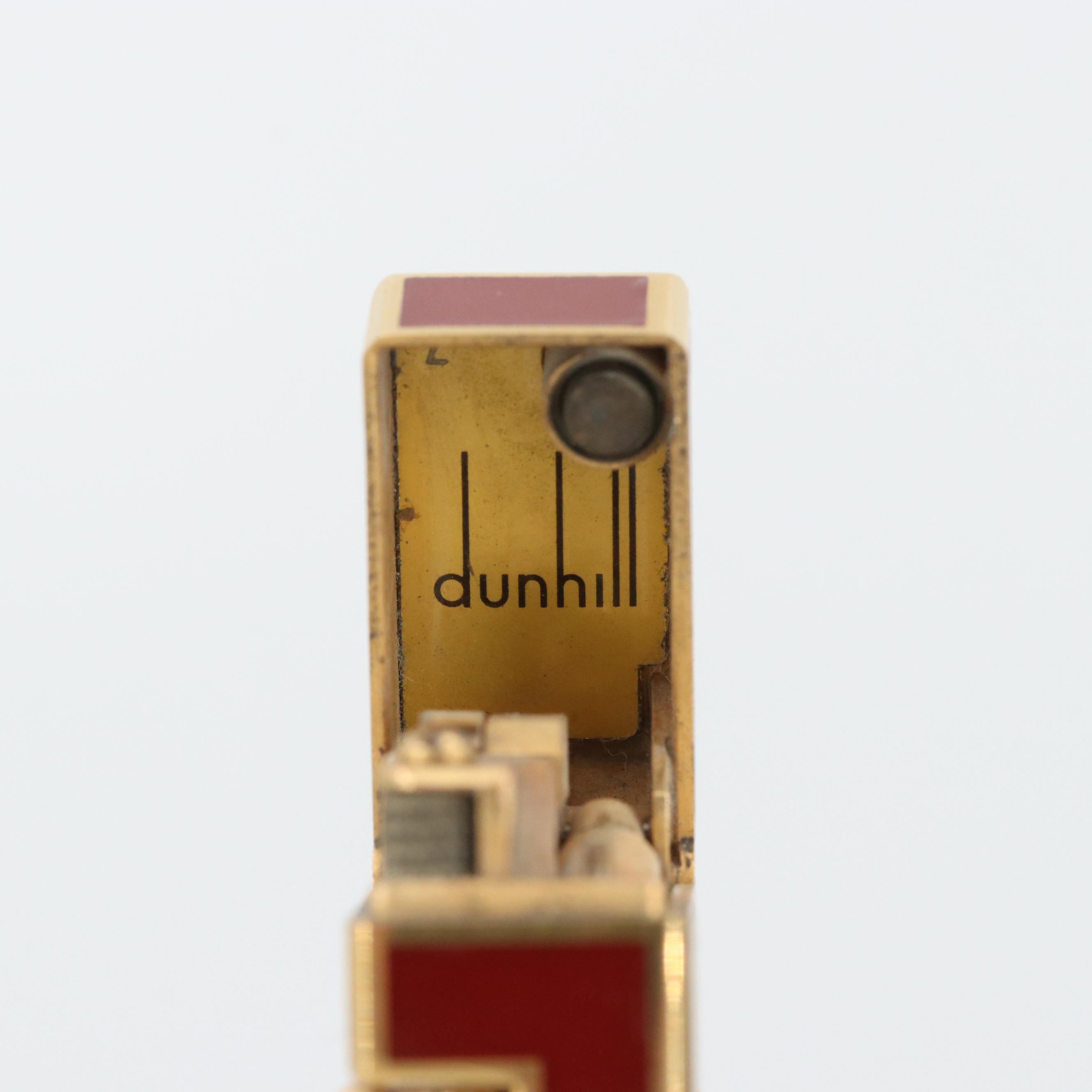 Vintage Dunhill Gold Tone Enamel Lighter