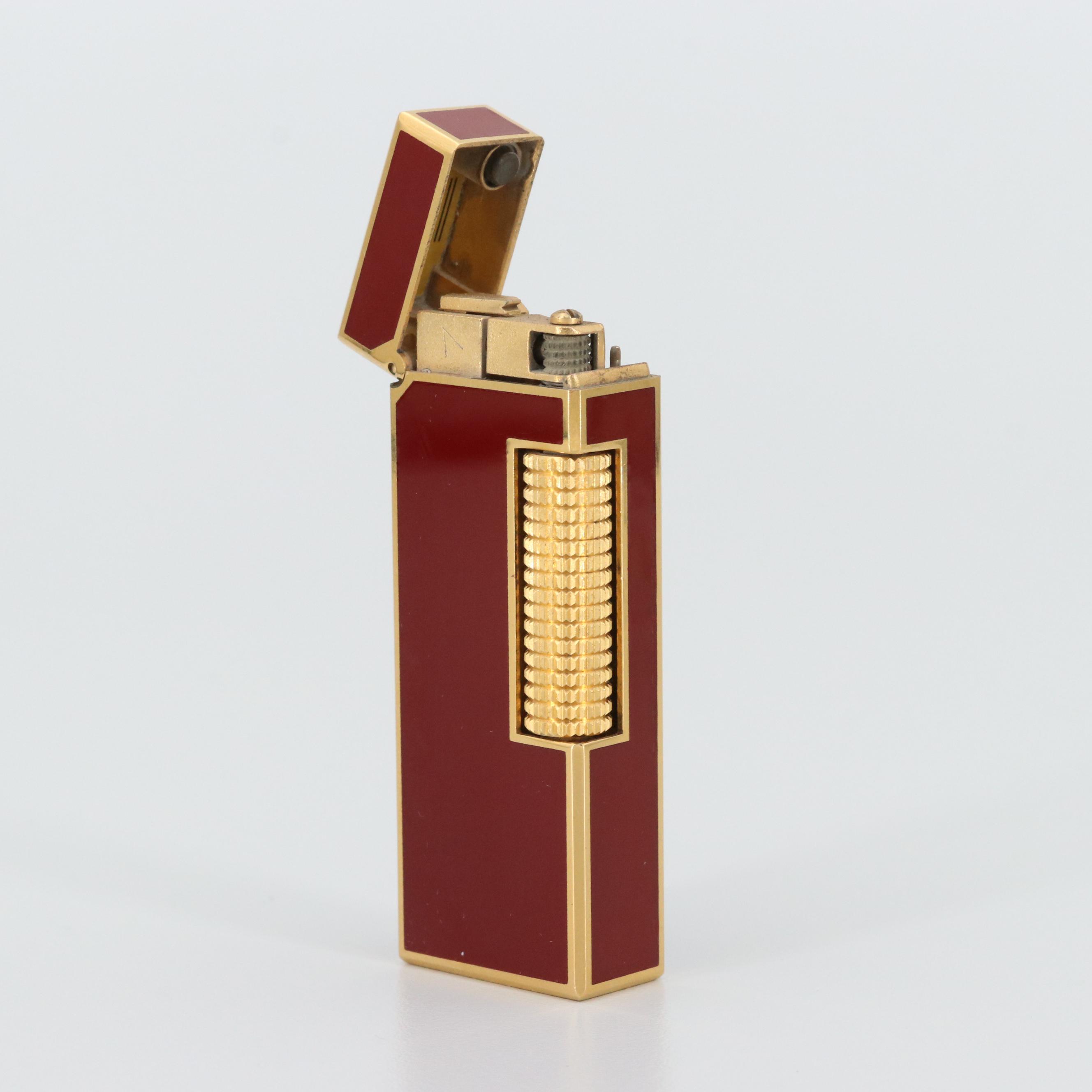Vintage Dunhill Gold Tone Enamel Lighter