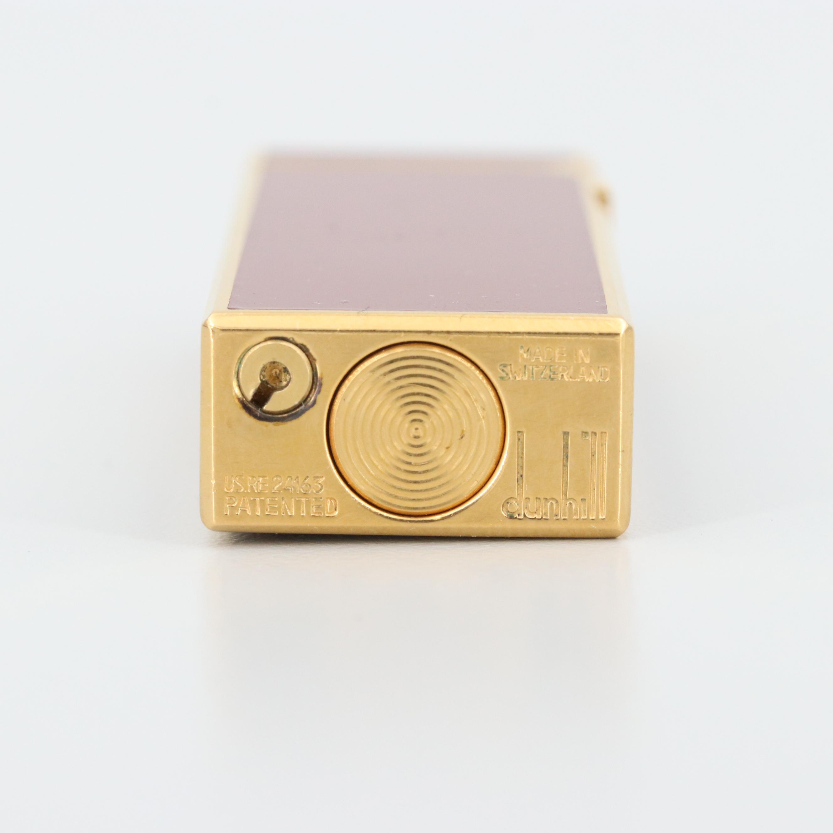 Vintage Dunhill Gold Tone Enamel Lighter