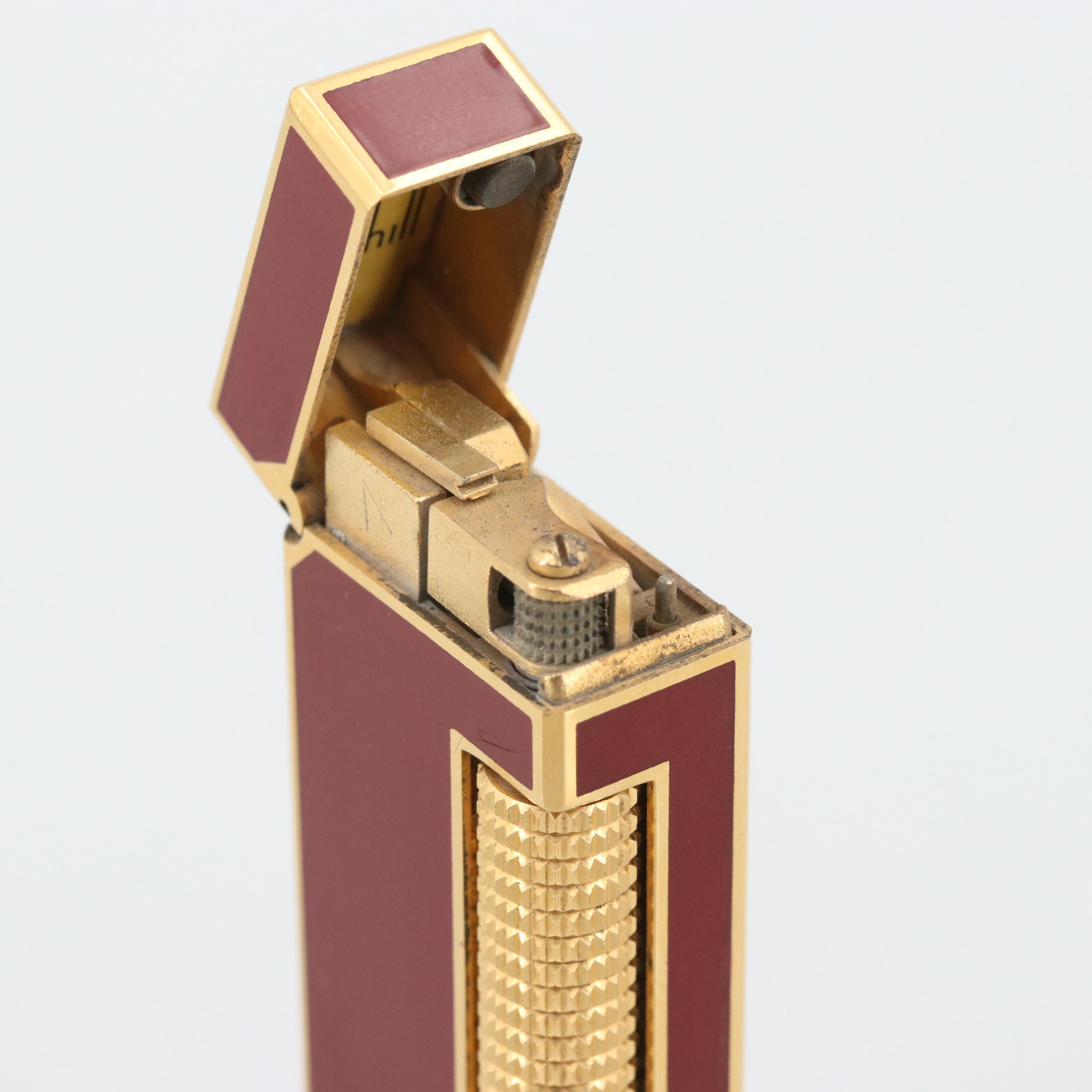 Vintage Dunhill Gold Tone Enamel Lighter