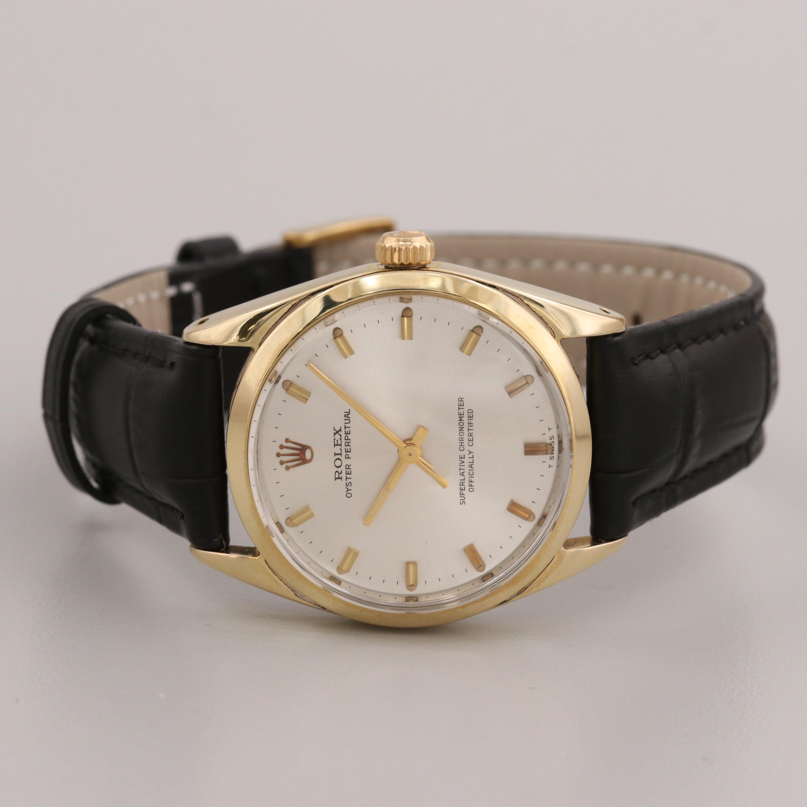 Vintage Rolex Oyster Perpetual Gold Shell Automatic Watch, 1971