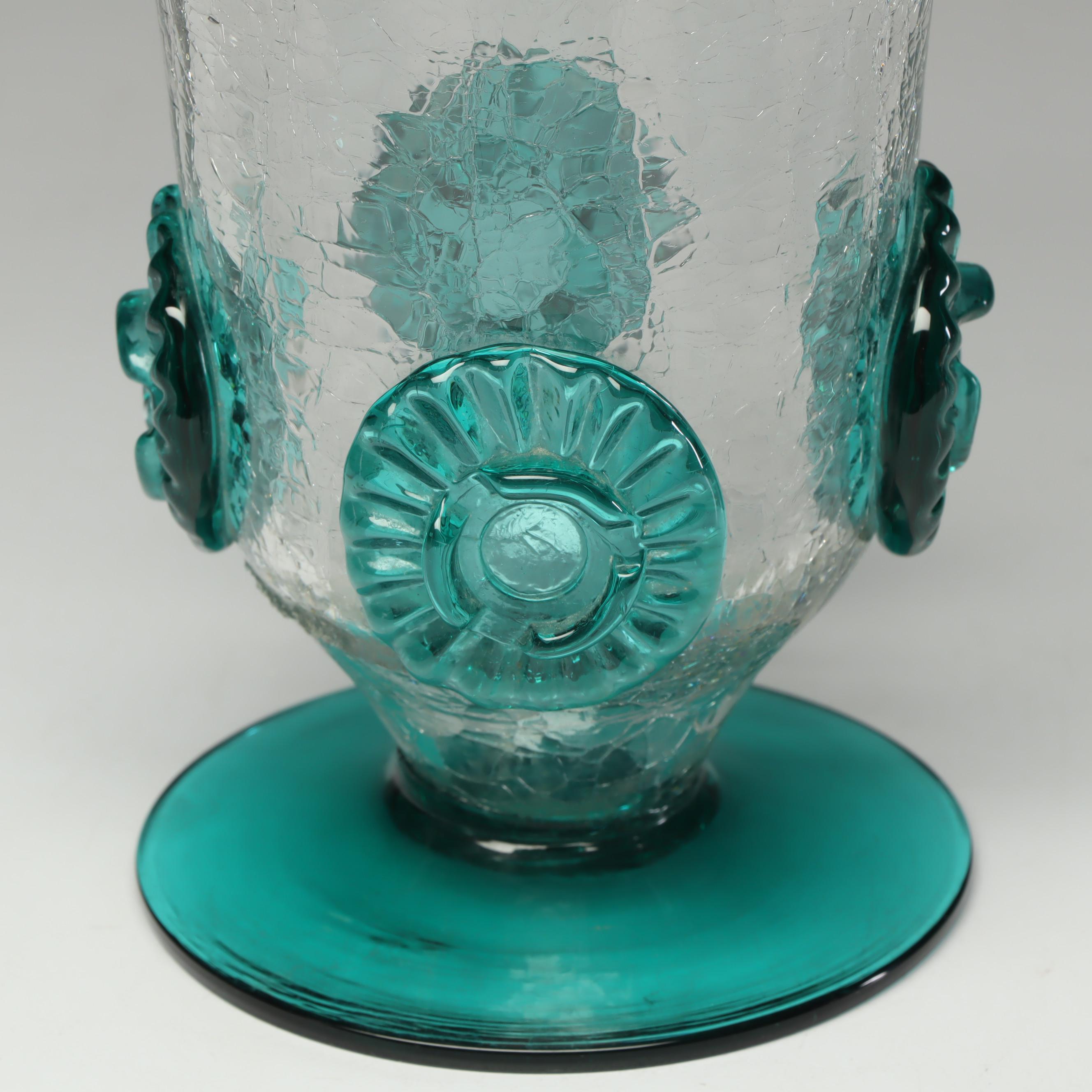 Blown Glass Footed Vase