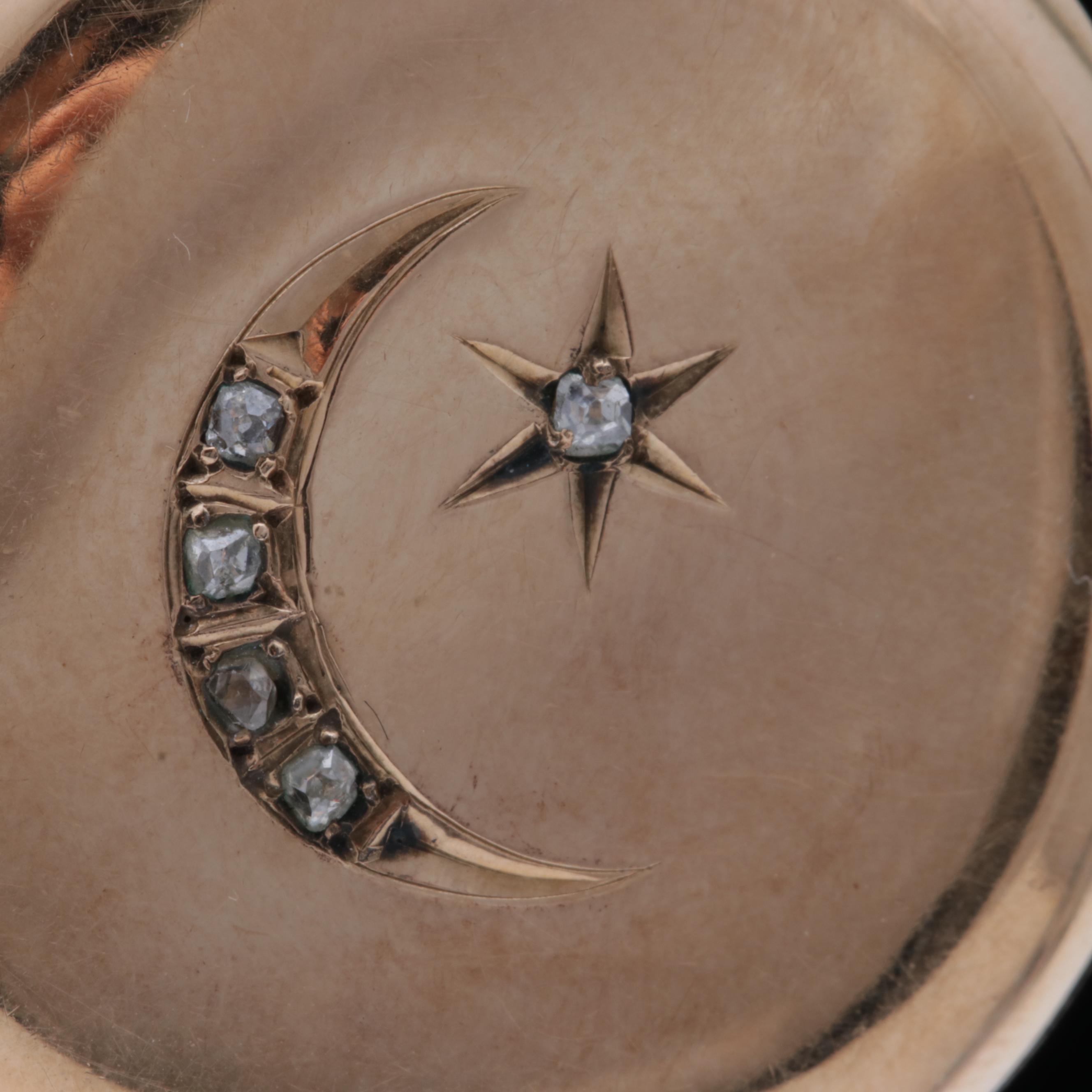 Elgin 14K Yellow Gold Old Mine Cut Diamond Pendant Watch, Early 1900s