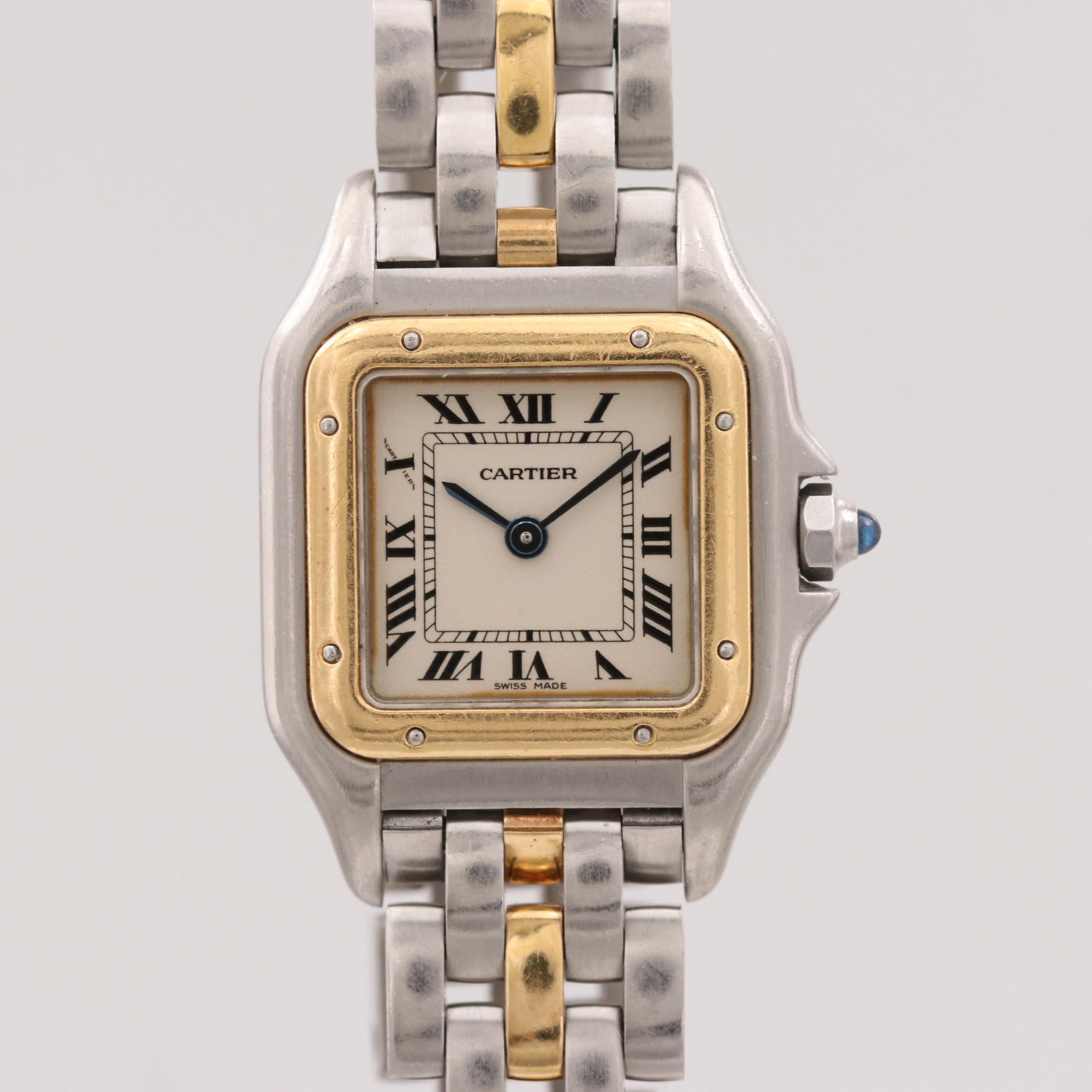 Cartier Panthère Stainless Steel and 18K Yellow Gold Quartz Watch