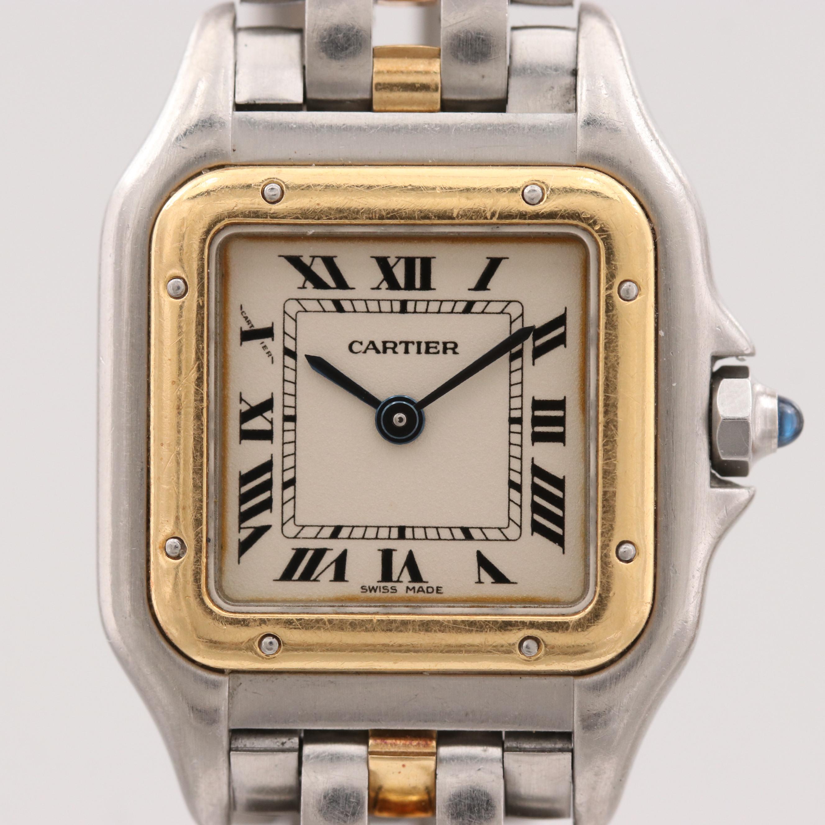 Cartier Panthère Stainless Steel and 18K Yellow Gold Quartz Watch