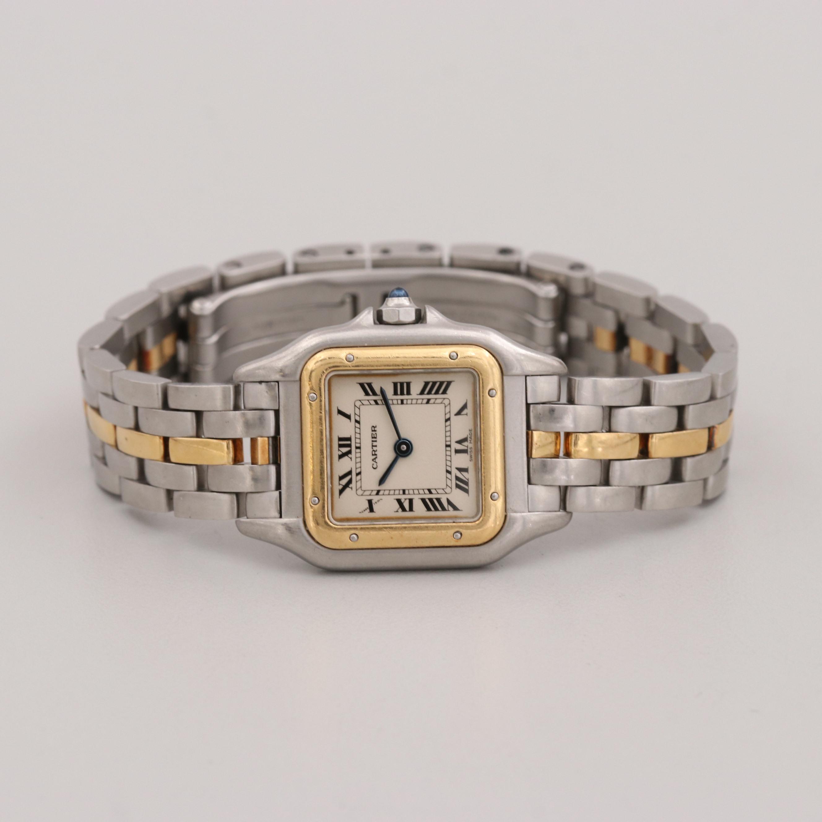 Cartier Panthère Stainless Steel and 18K Yellow Gold Quartz Watch