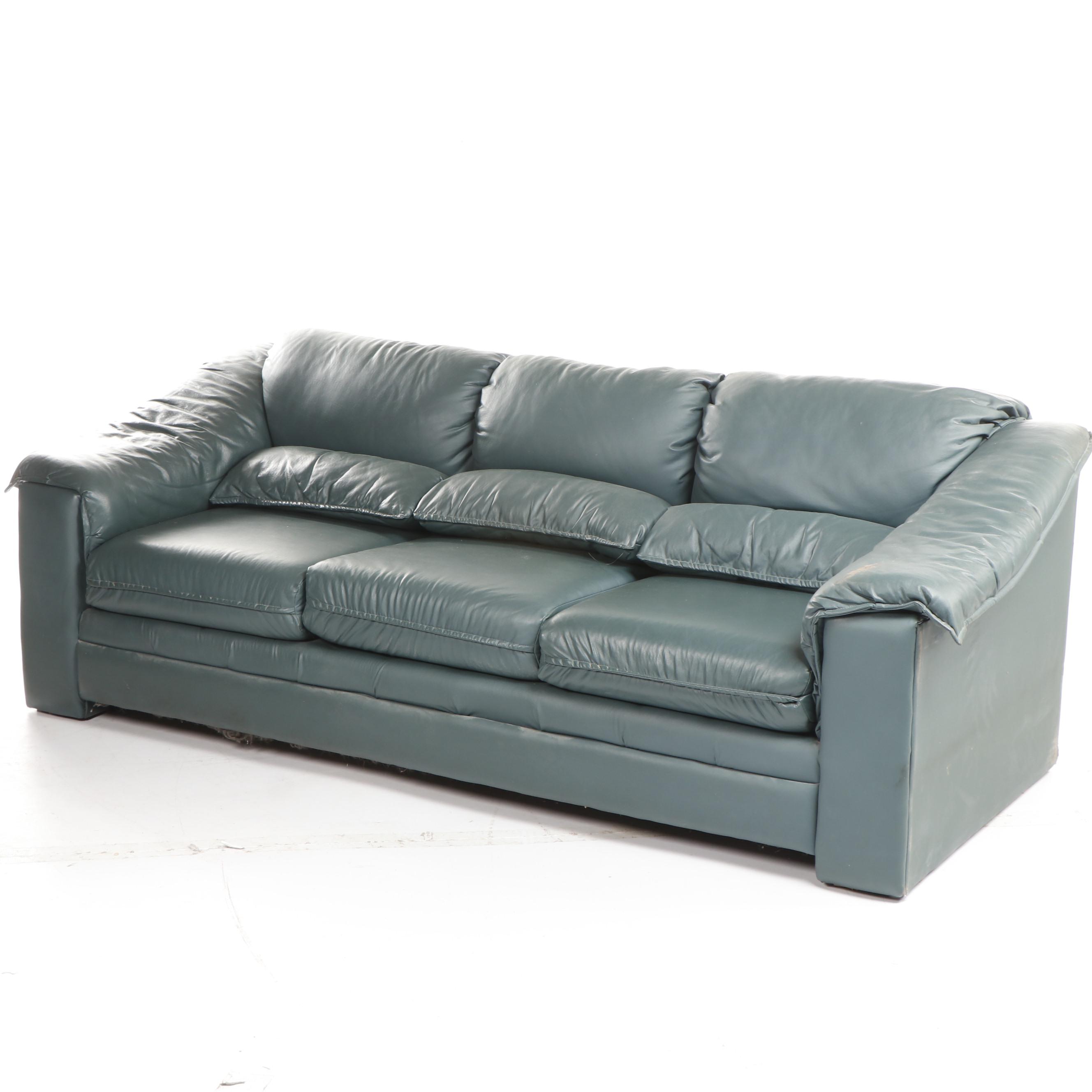 Schweiger Furniture Teal Upholstered Sofa