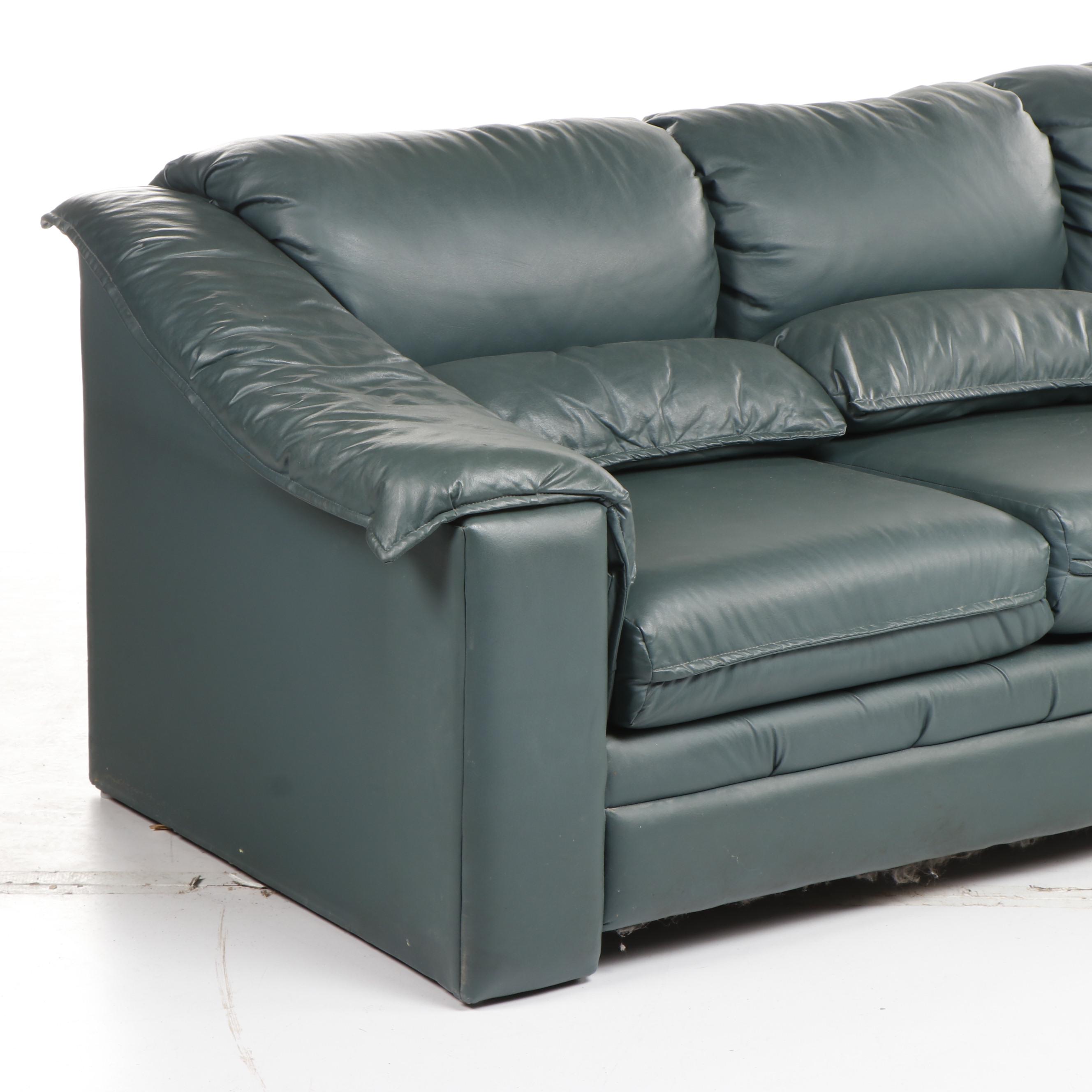 Schweiger Furniture Teal Upholstered Sofa