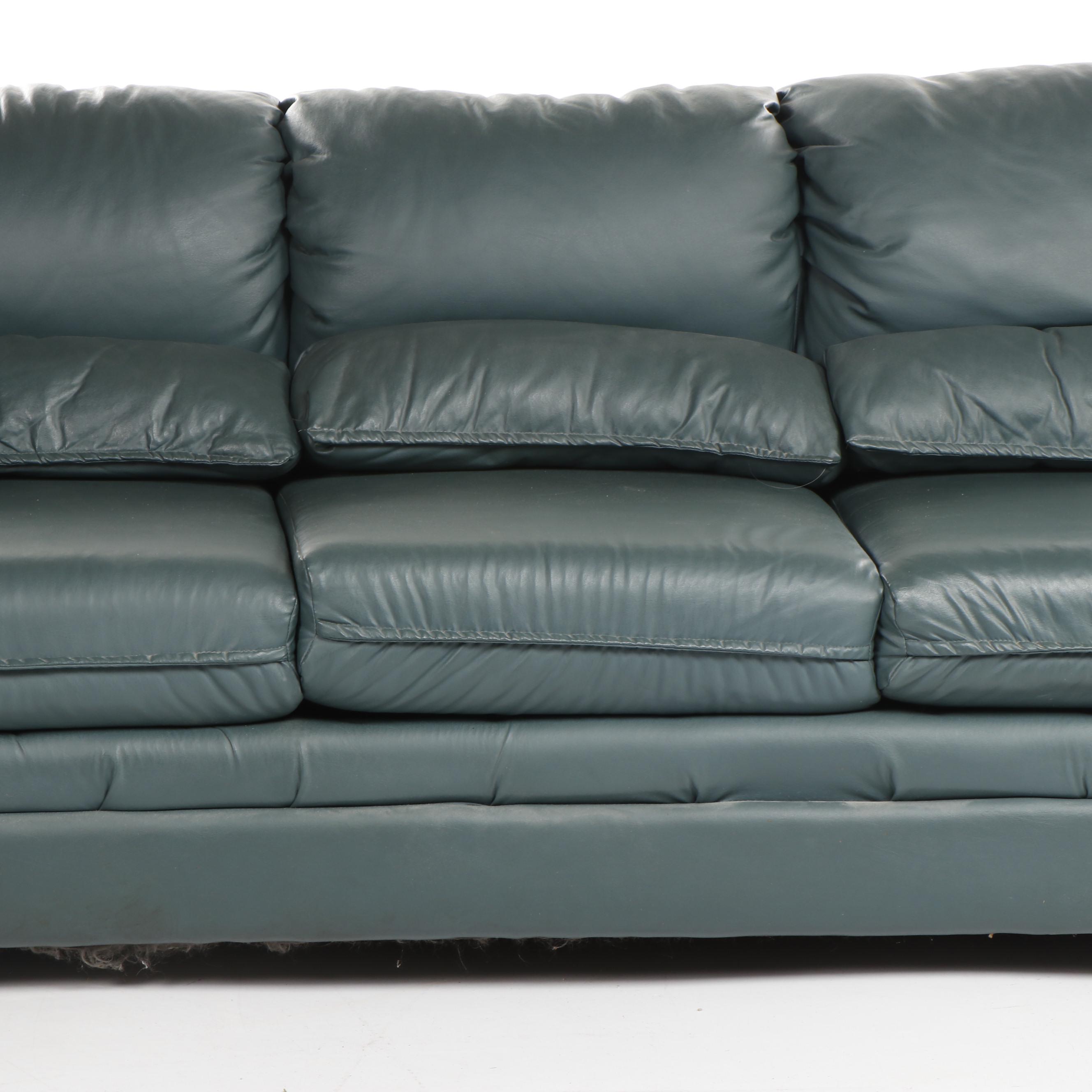 Schweiger Furniture Teal Upholstered Sofa