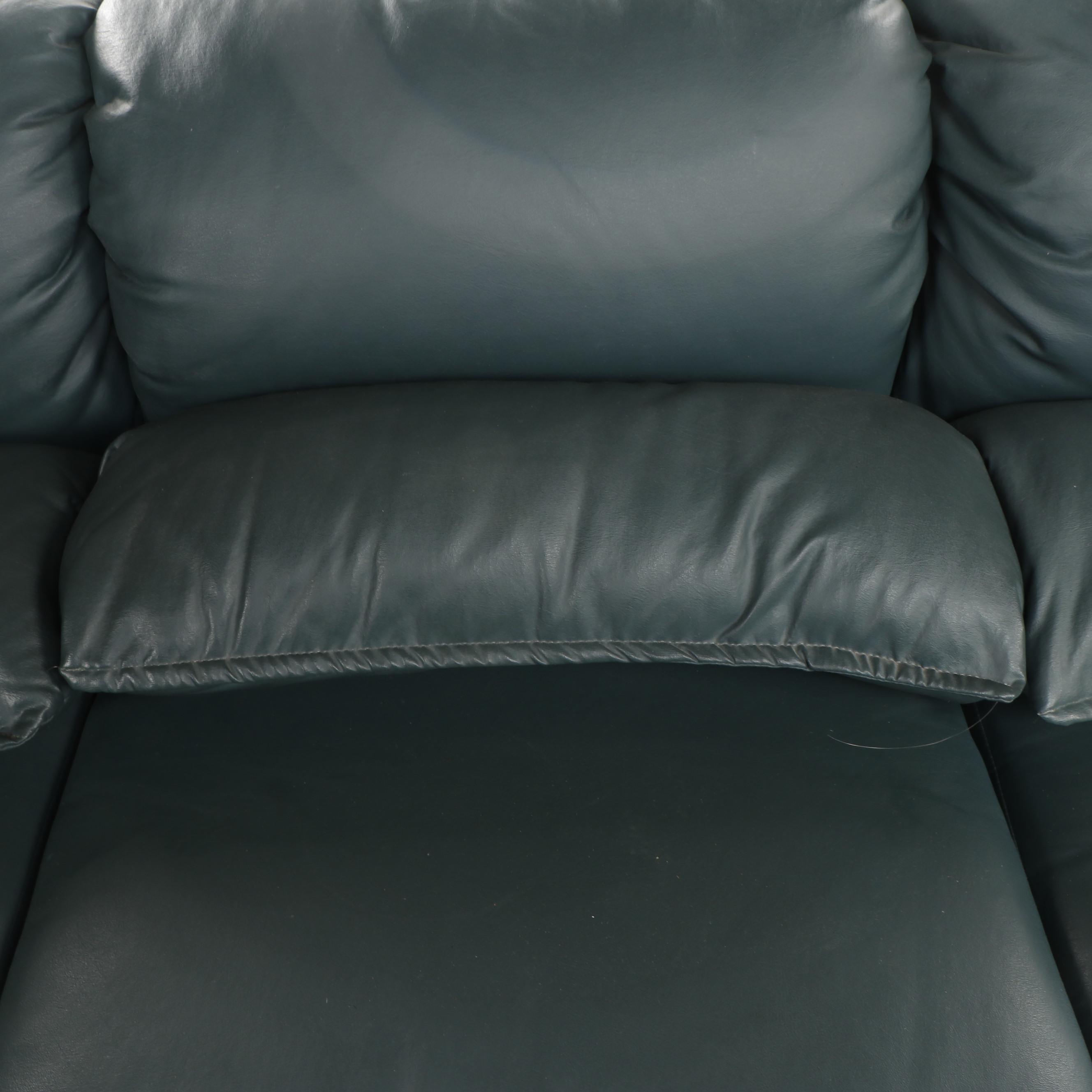 Schweiger Furniture Teal Upholstered Sofa