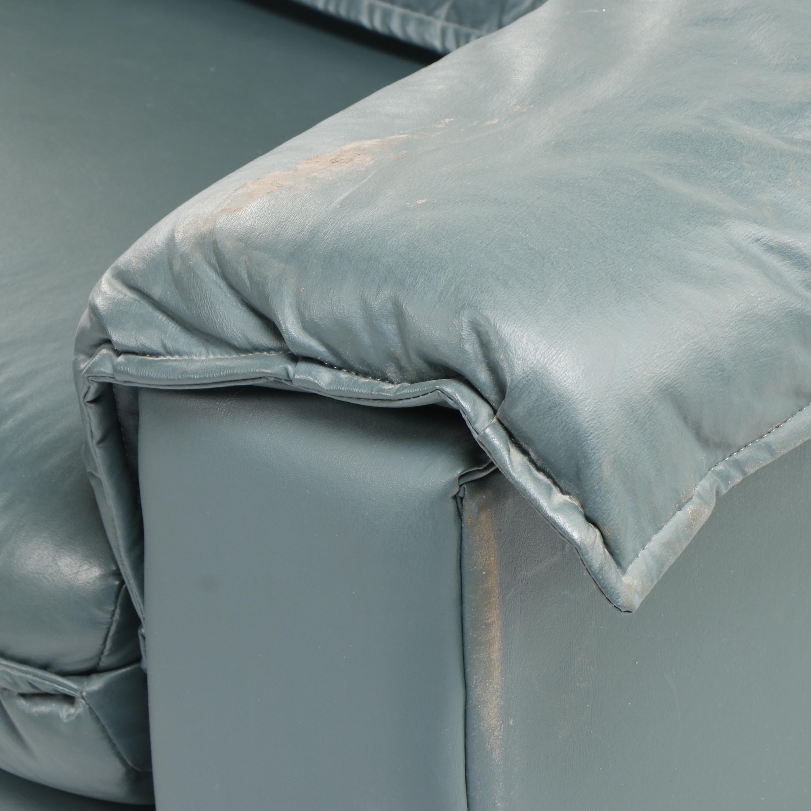 Schweiger Furniture Teal Upholstered Sofa