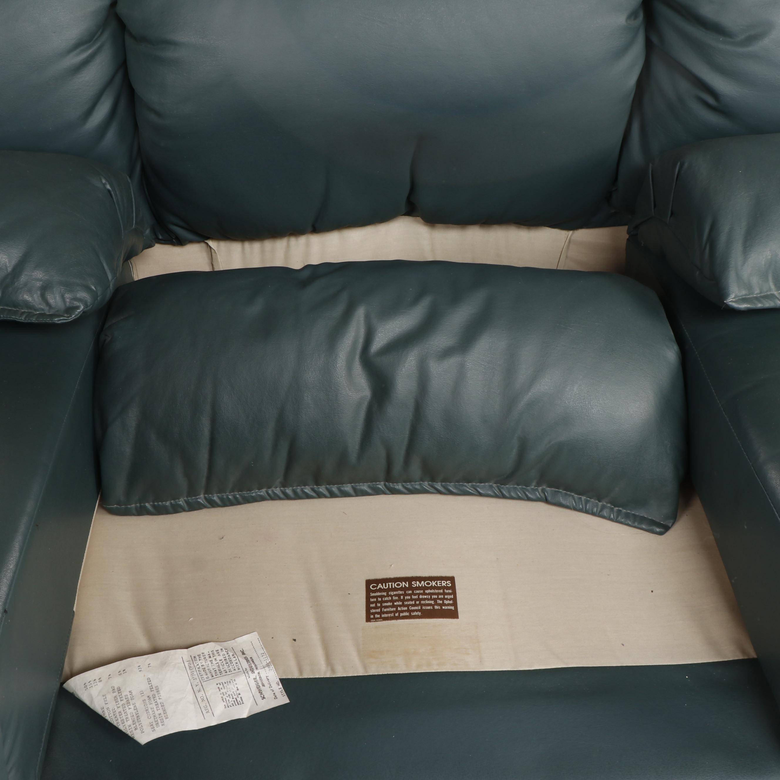 Schweiger Furniture Teal Upholstered Sofa