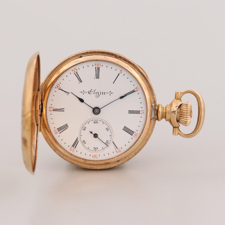 Antique Elgin 14K Gold Pocket Watch, 1904