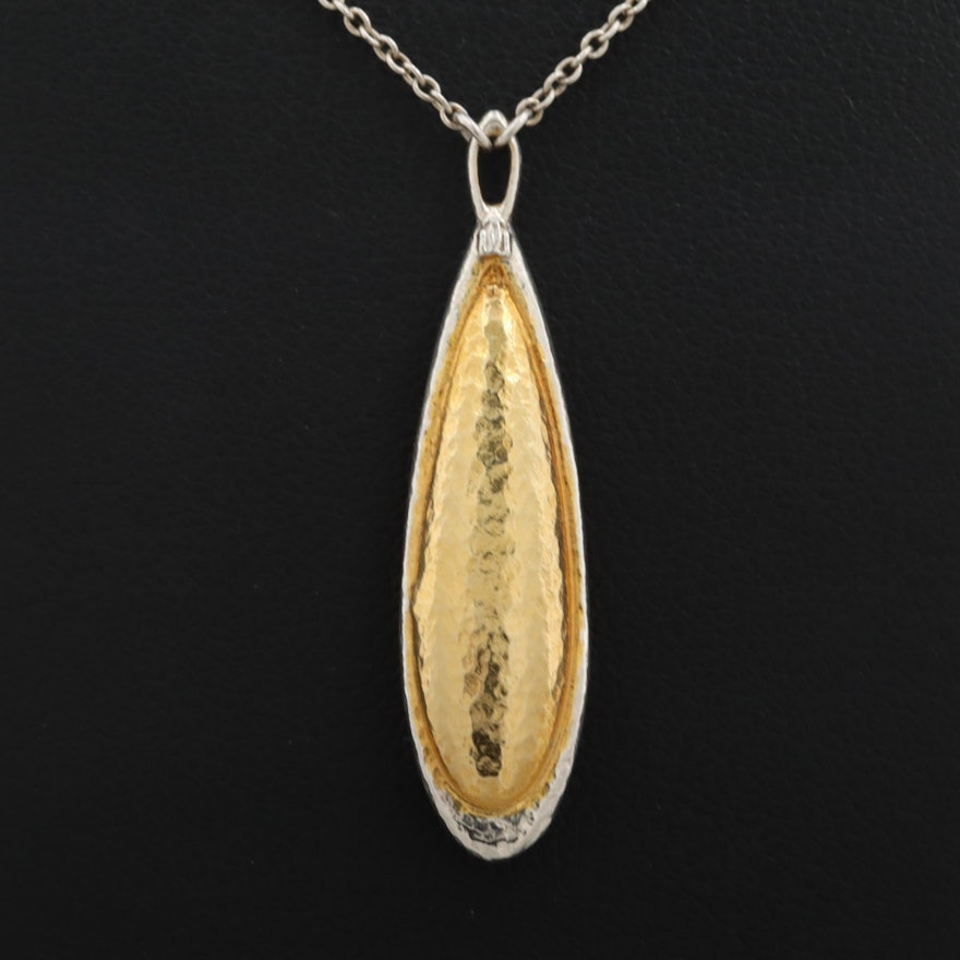 Gurhan Gold Wash on Sterling Silver Pendant Necklace