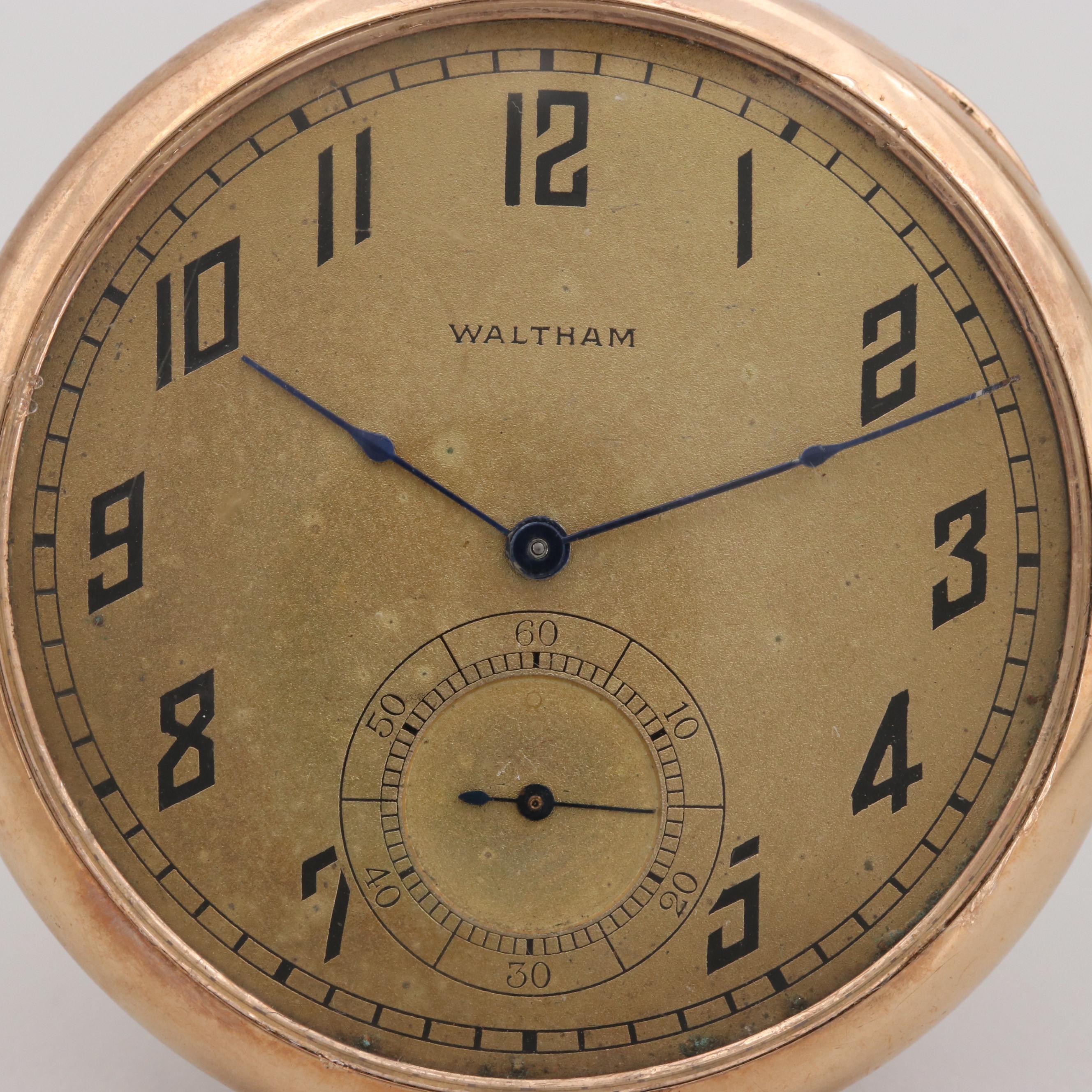 Antique Waltham Gold Filled Pocket Watch