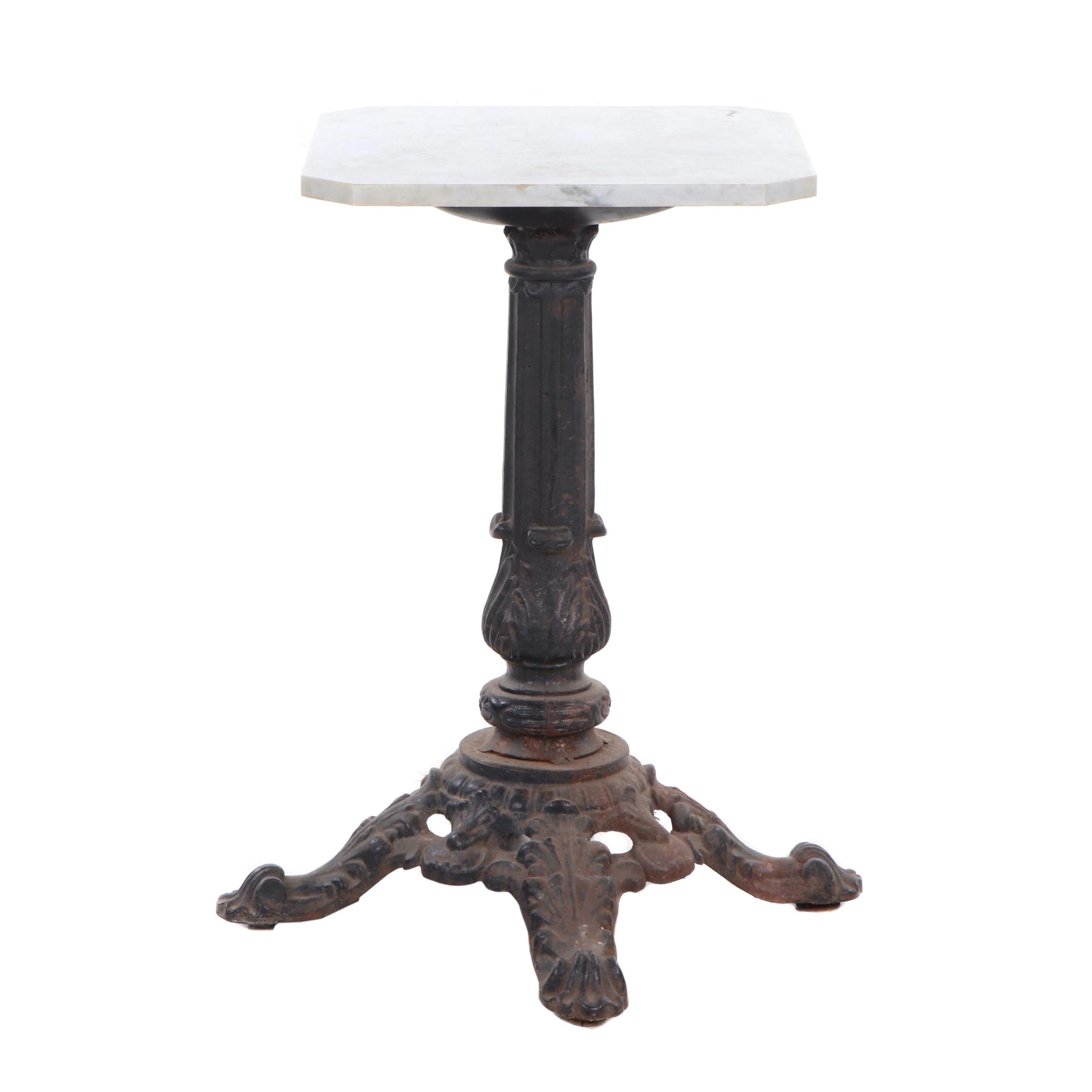 Victorian Cast Iron Pedestal Table Base, Antique
