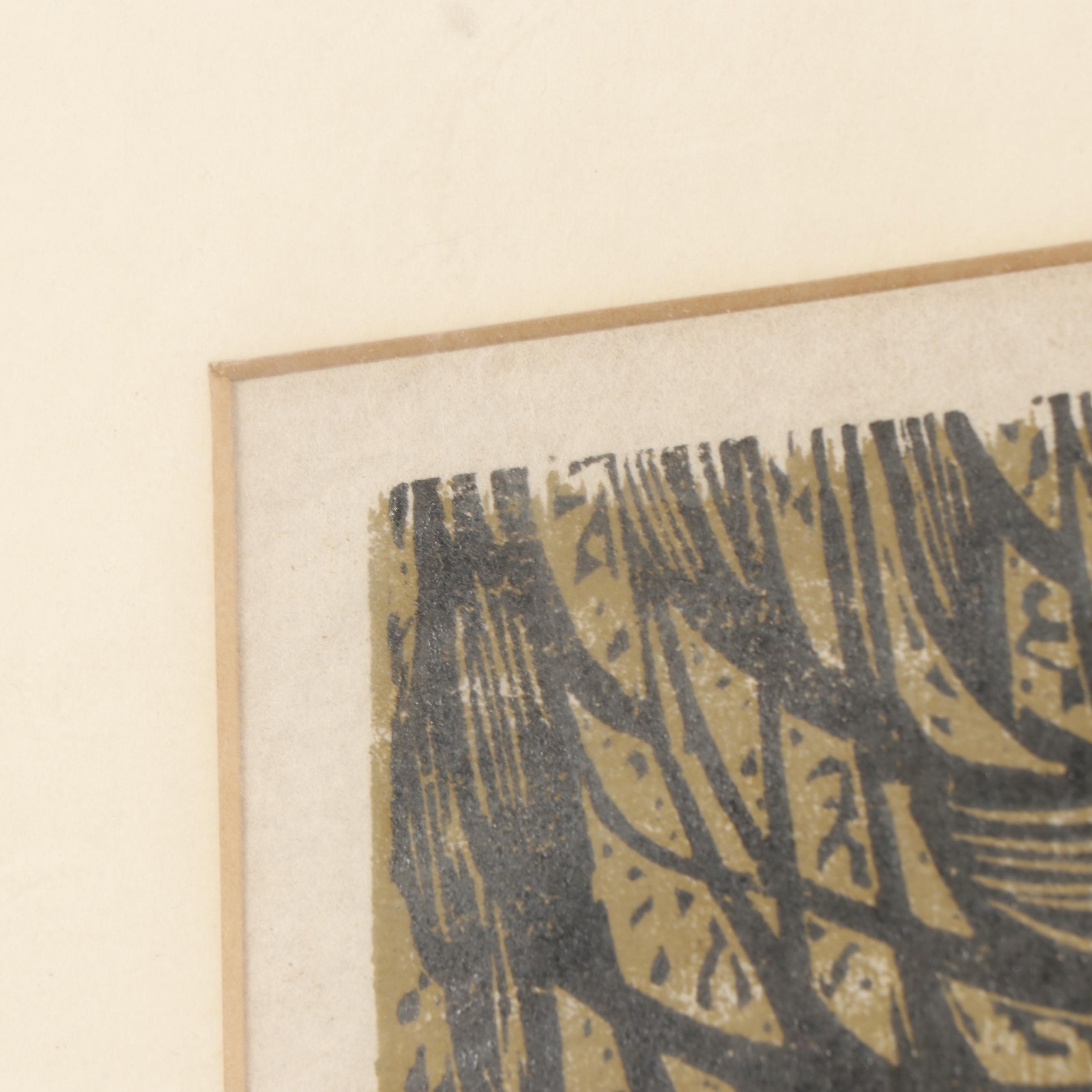 1967 Figural Woodcut