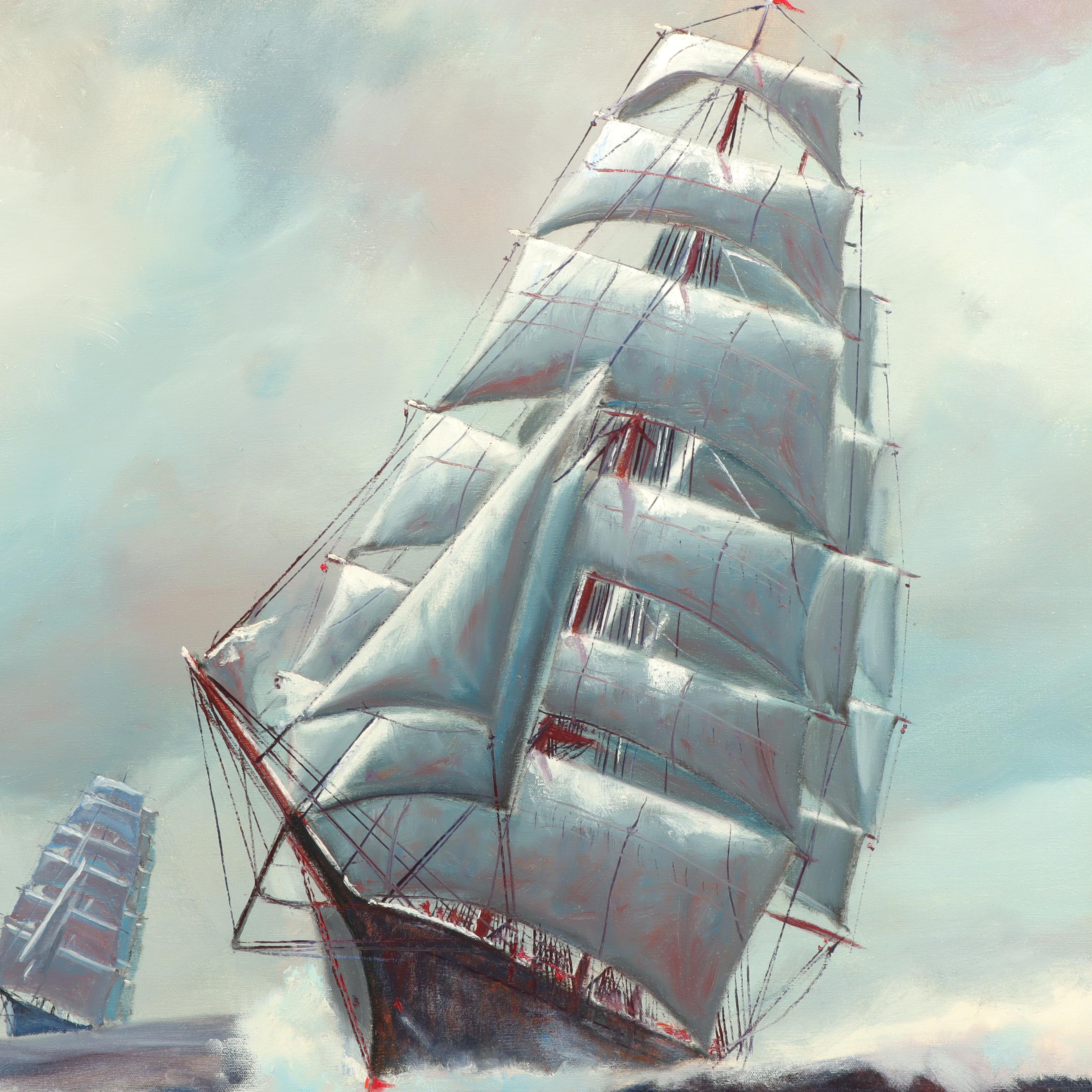 Joseph Ryan Corish Nautical Oil Painting