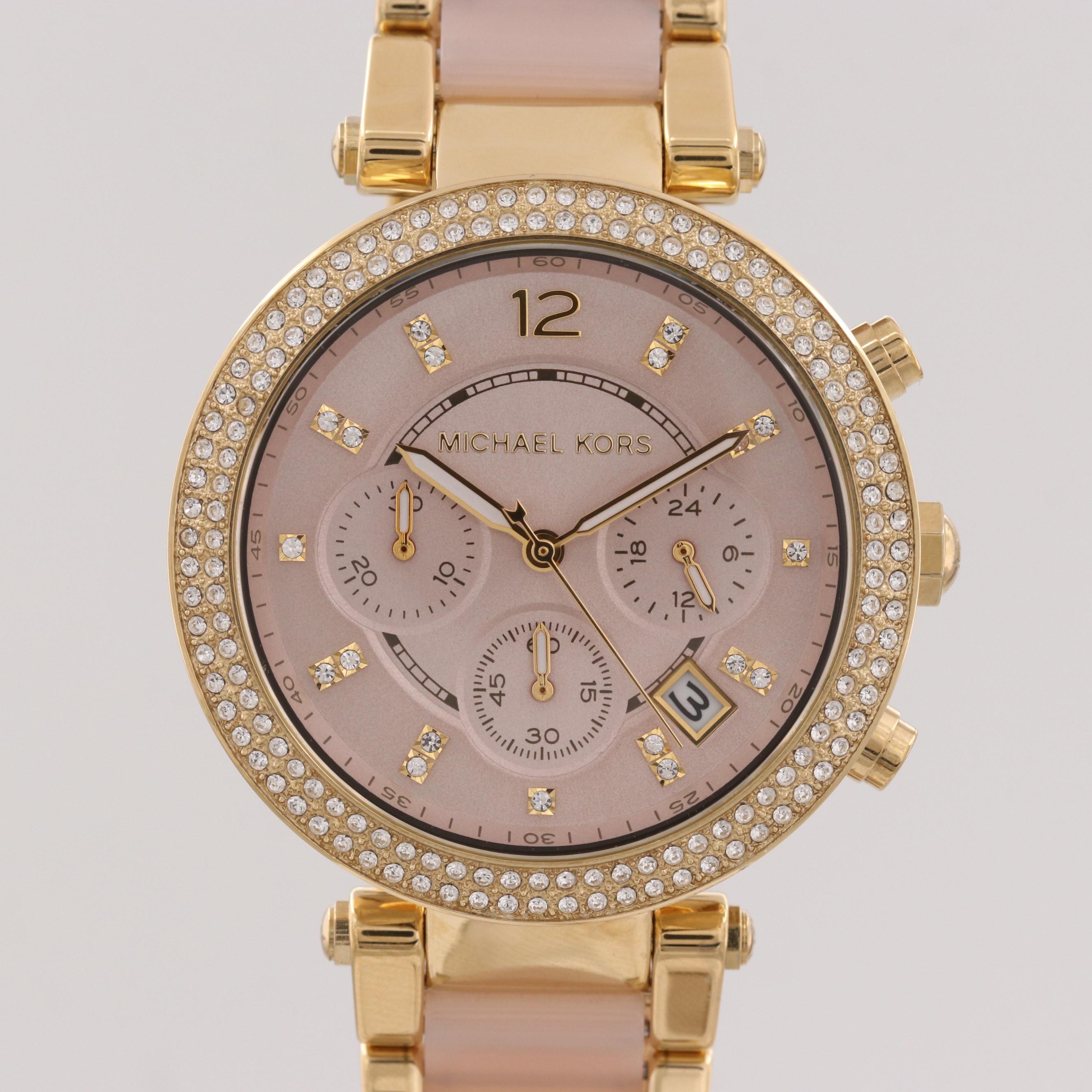Michael Kors MK-6326 Gold Tone Quartz Chronograph Watch