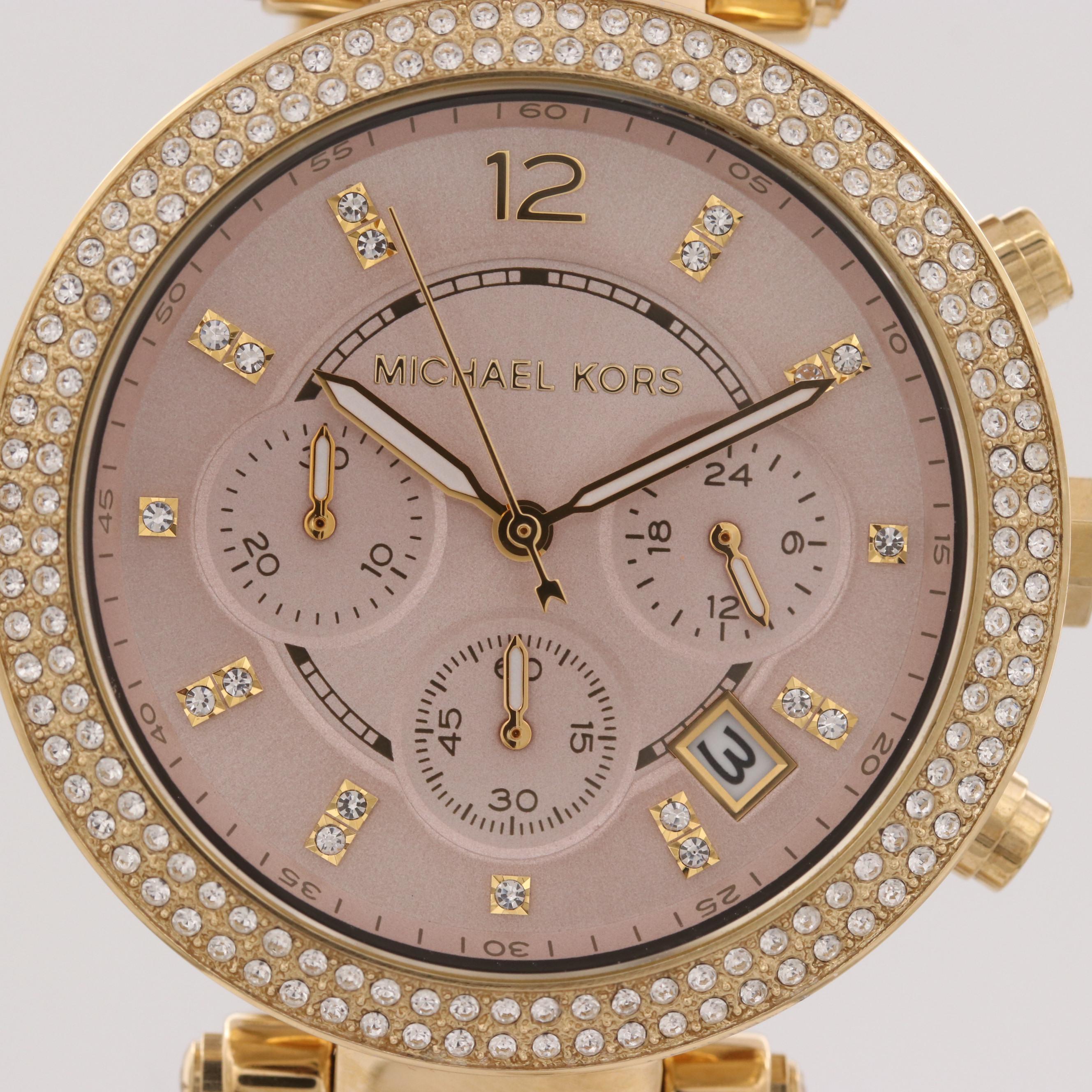 Michael Kors MK-6326 Gold Tone Quartz Chronograph Watch