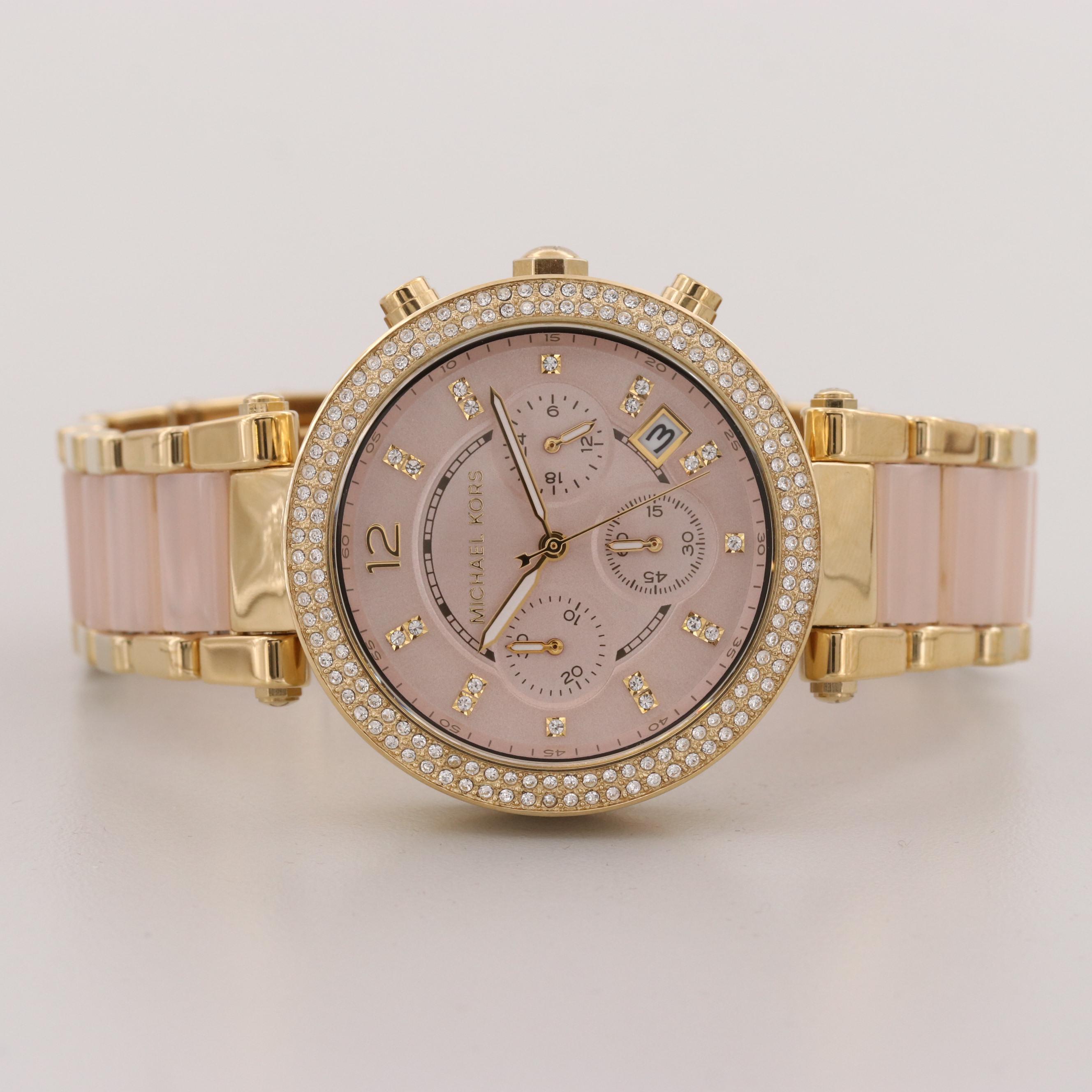 Michael Kors MK-6326 Gold Tone Quartz Chronograph Watch