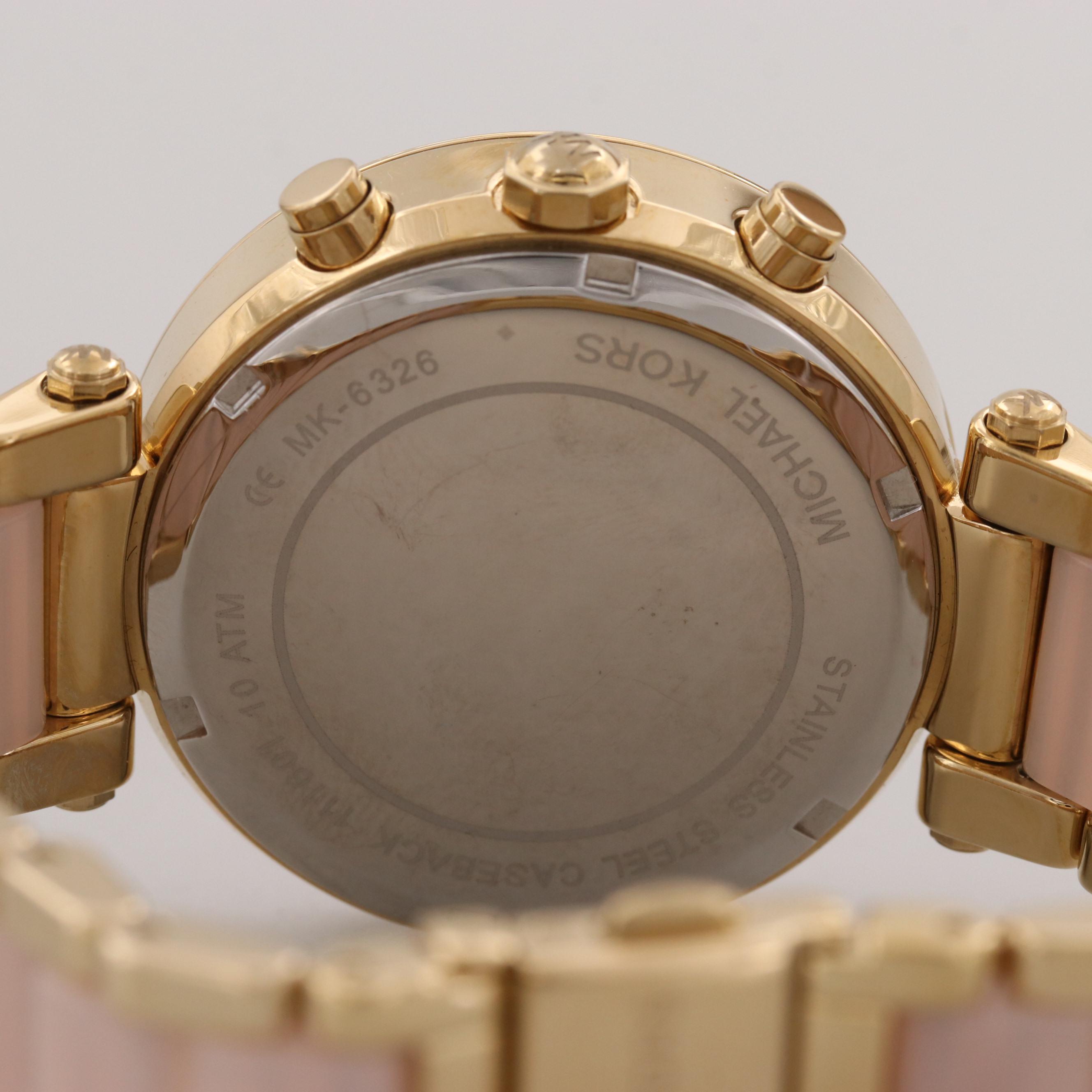 Michael Kors MK-6326 Gold Tone Quartz Chronograph Watch