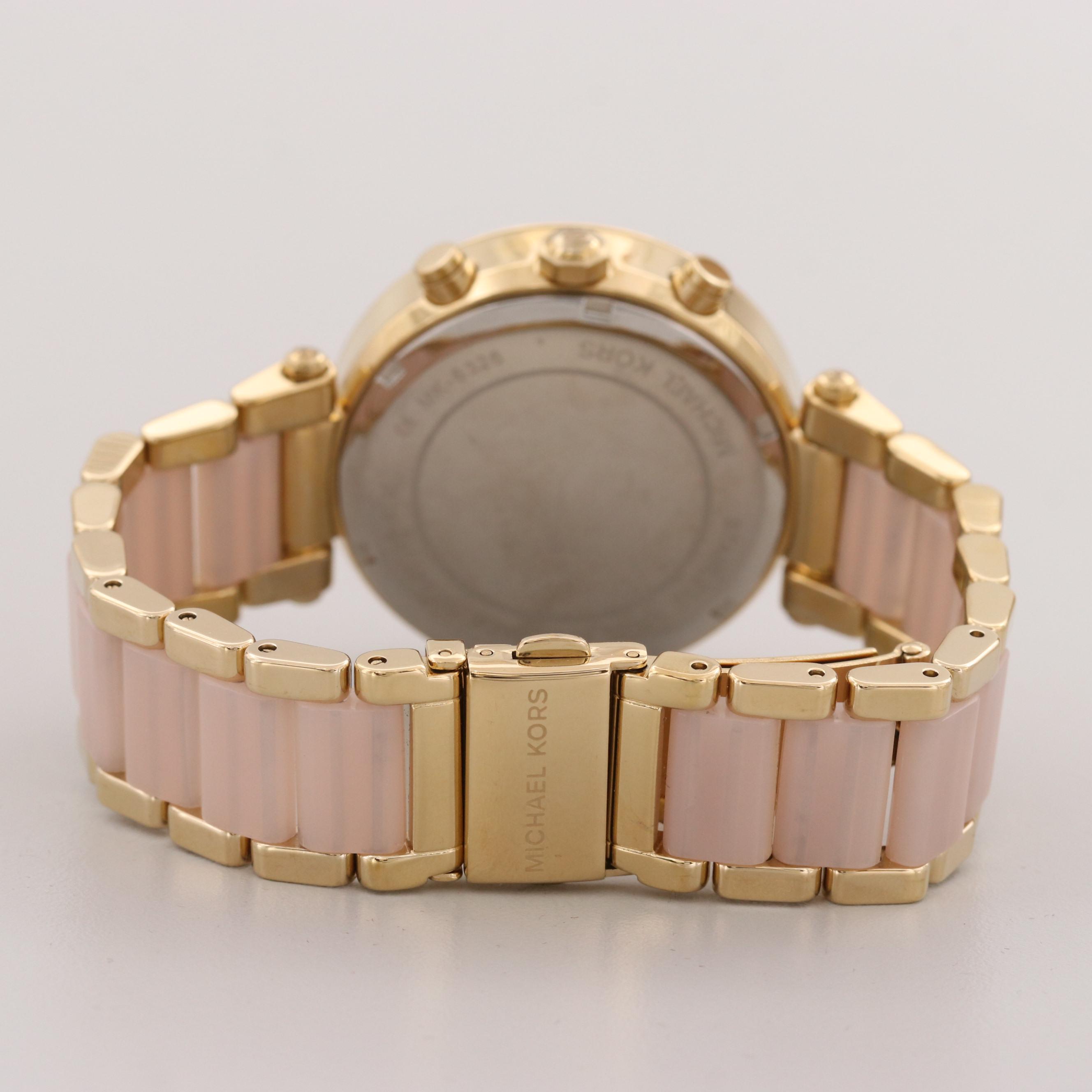 Michael Kors MK-6326 Gold Tone Quartz Chronograph Watch