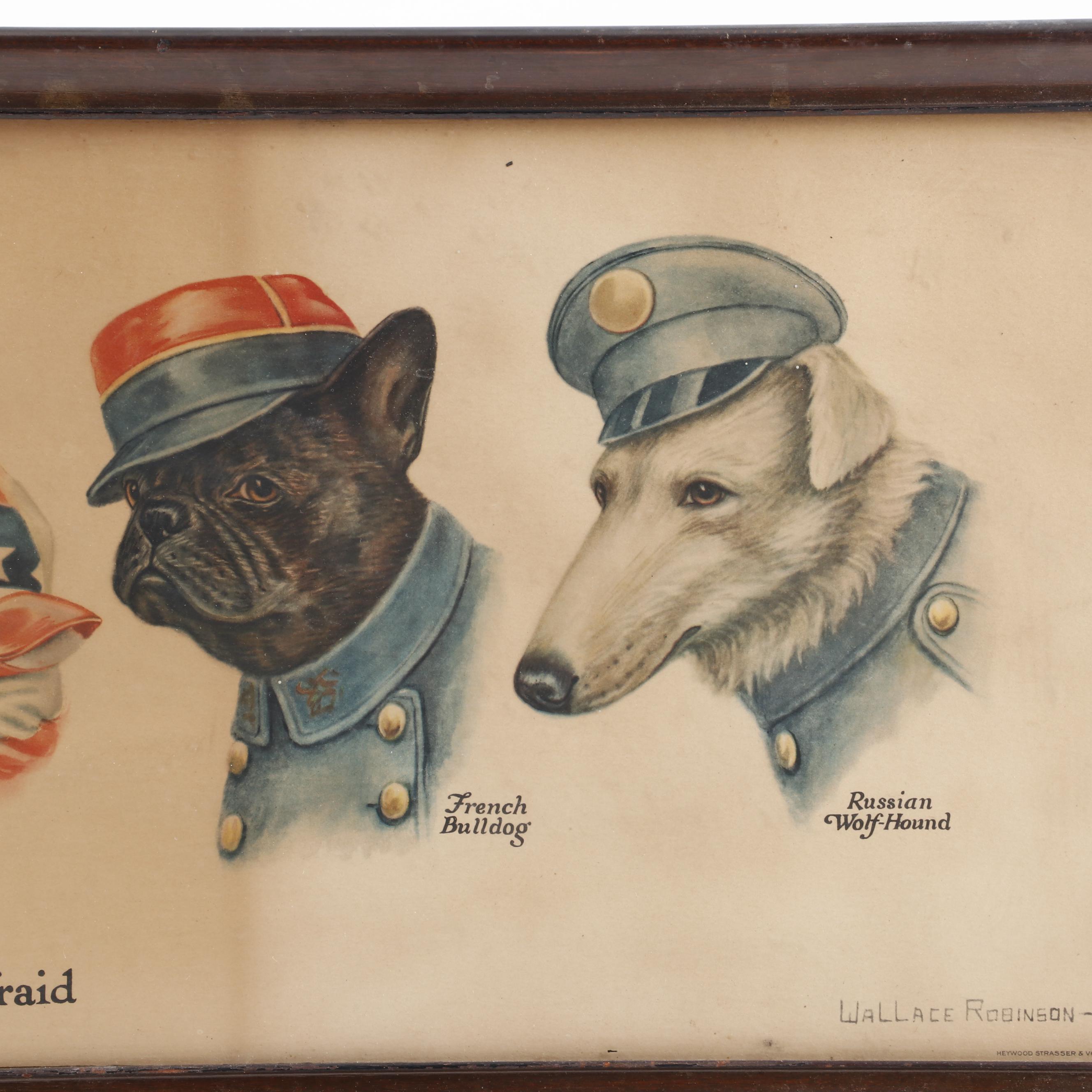 Wallace Robinson Lithograph "I'm Neutral, BUT - Not Afraid of Any of Them", 1915