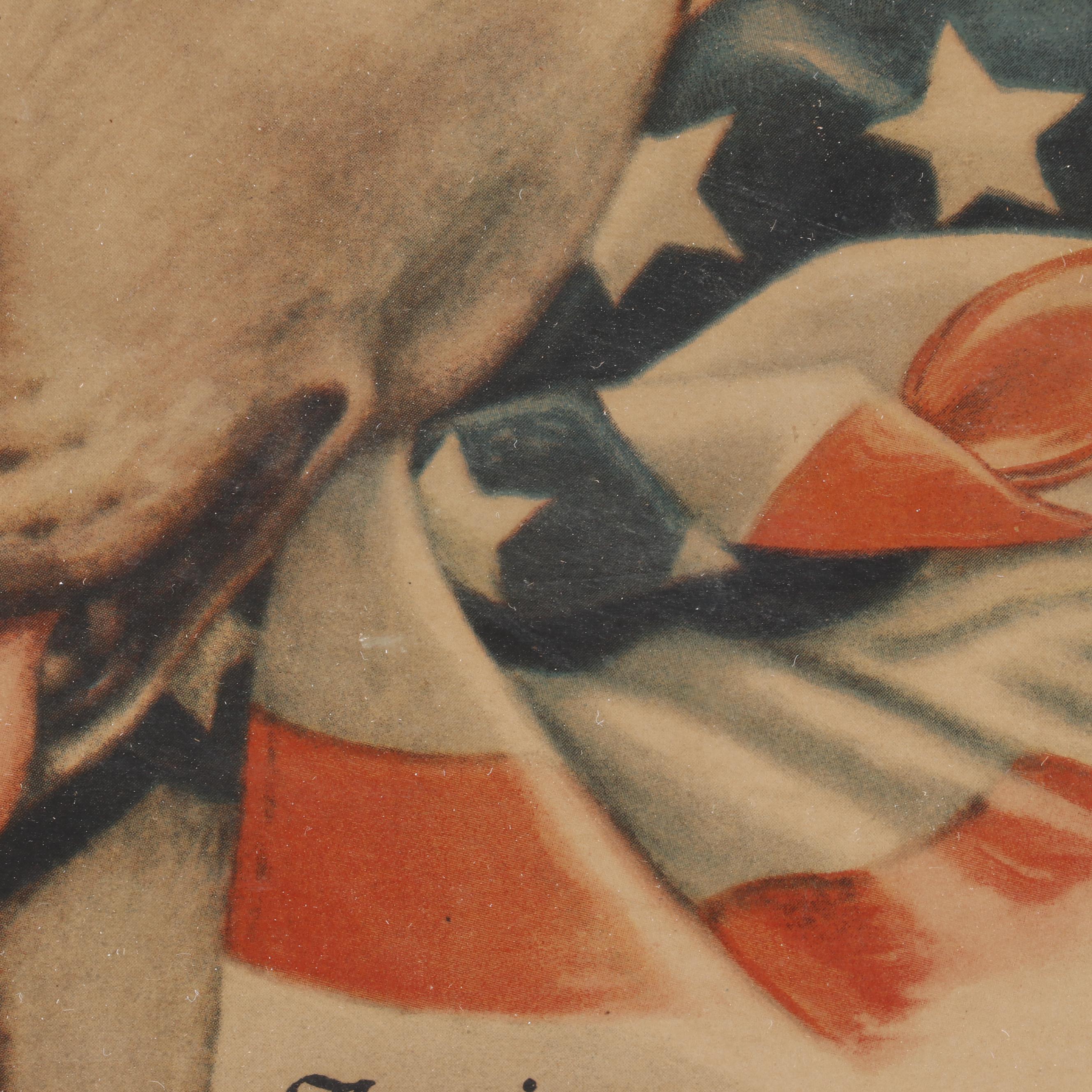 Wallace Robinson Lithograph "I'm Neutral, BUT - Not Afraid of Any of Them", 1915