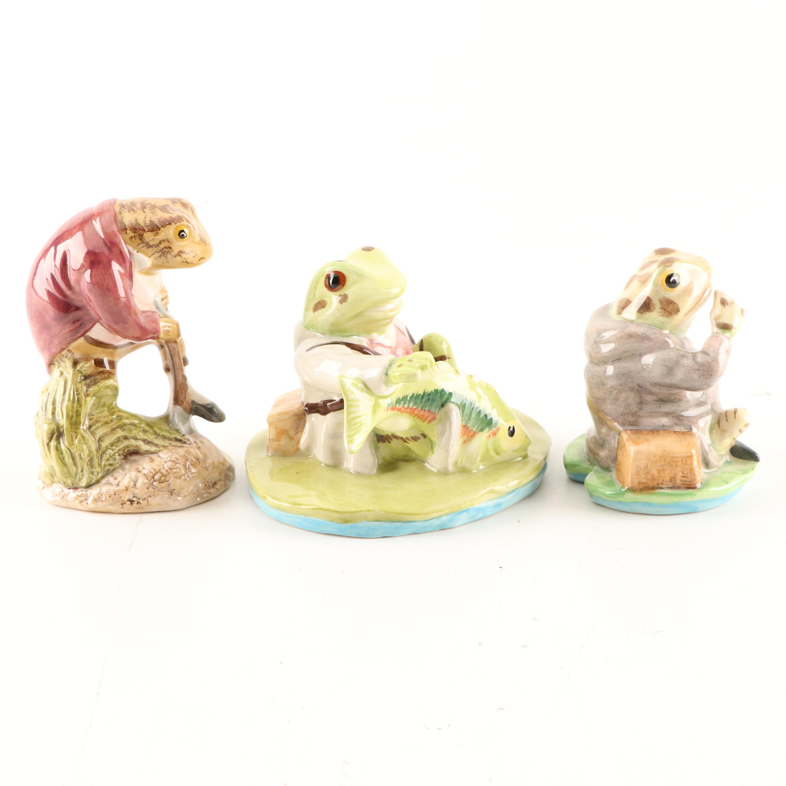 Beswick and Royal Albert Beatrix Potter "Jeremy Fisher" Figurines