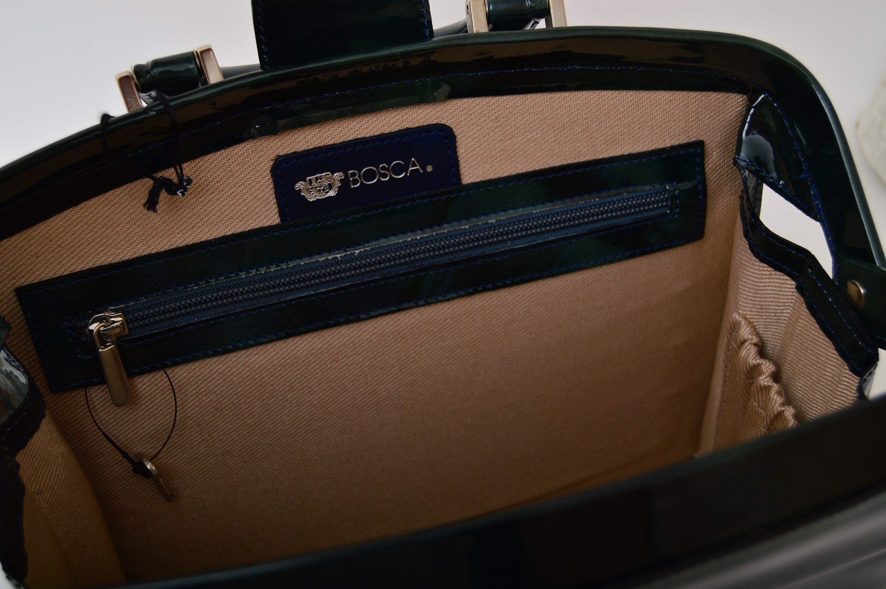 Bosca Piccolo Collection Patent Leather Handbag