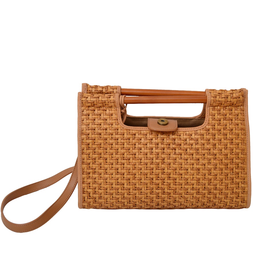 Fossil Woven Leather Shoulder Bag